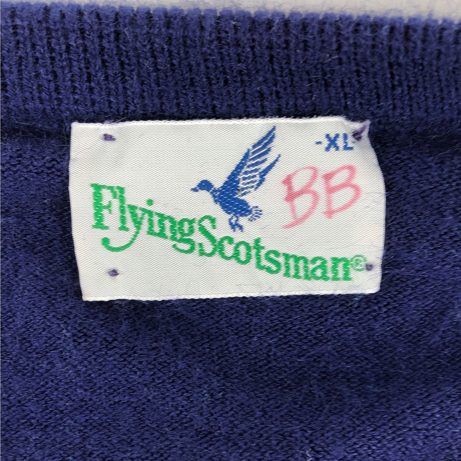 Vintage 80s Flying Scotsman mallard V neck sweater 1980s vintage Size US XL / EU 56 / 4 - 5 Thumbnail