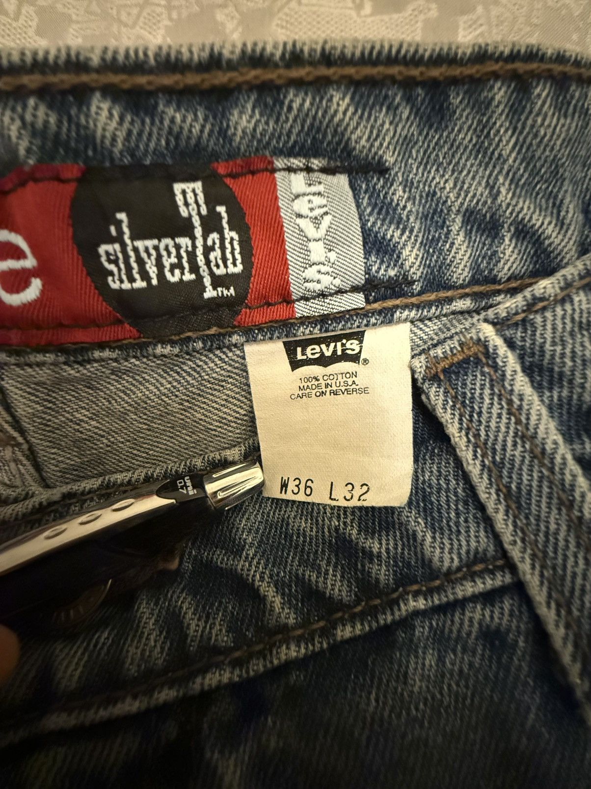 Levi's 1995 Levis SilverTab LOOSE Jeans Baggy 36x32 Made in USA 90s Size US 36 / EU 52 - 5 Thumbnail