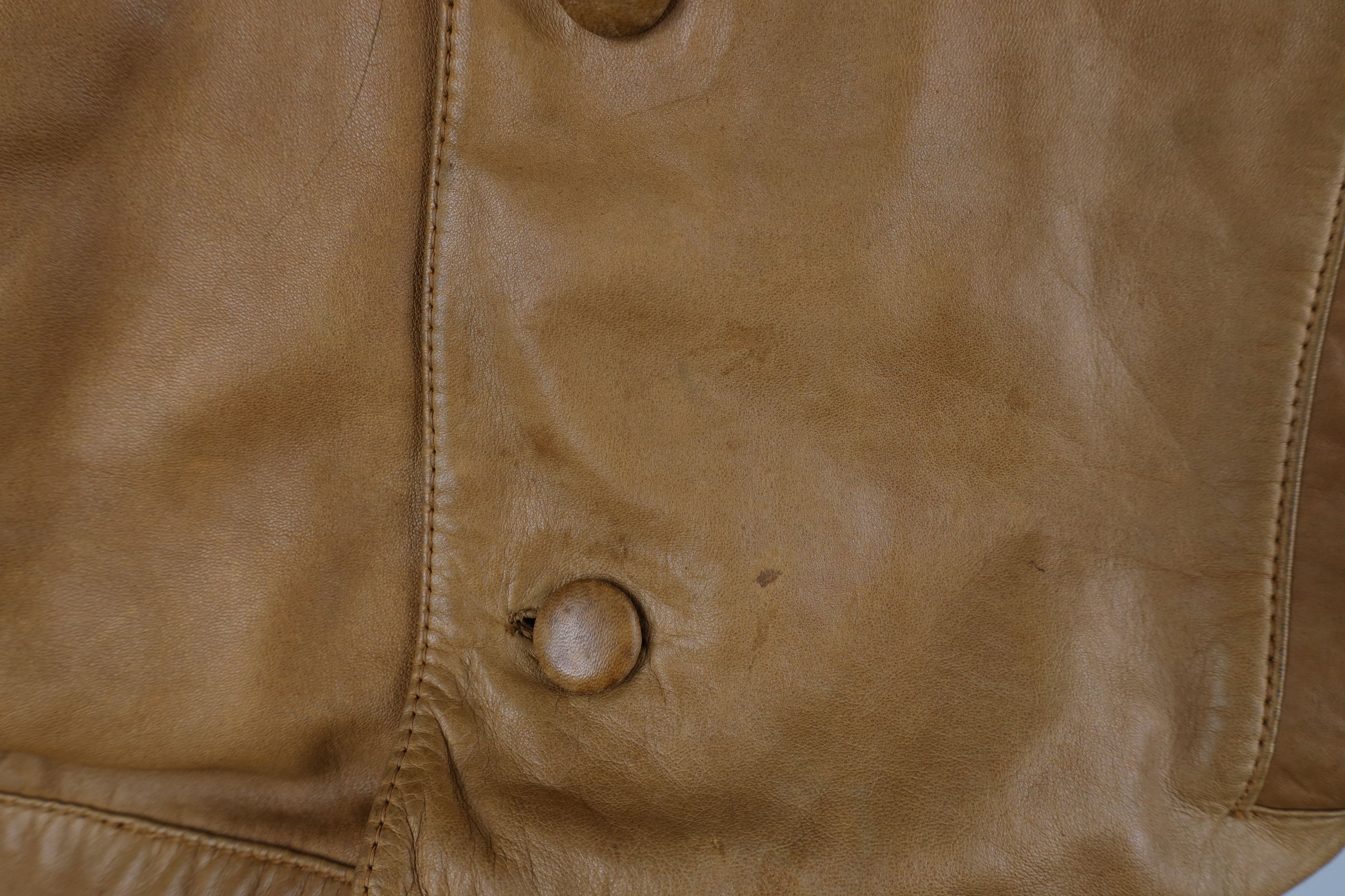 Vintage Vintage 60s 70s Streetwear Soft Leather Camp Collar Jacket Size US XXL / EU 58 / 5 - 5 Thumbnail