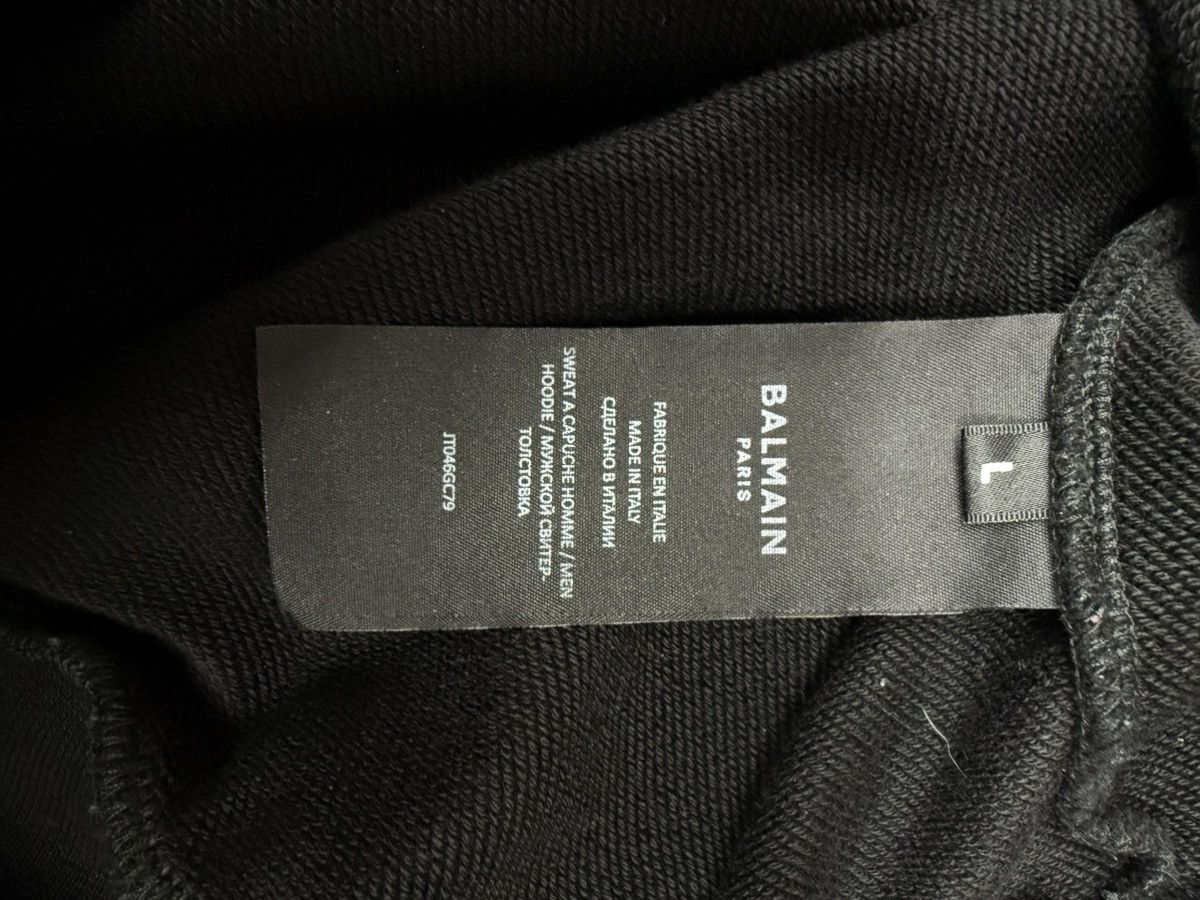 Balmain Balmain statue graphic-print cotton hoodie Black Size Large Size US L / EU 52-54 / 3 - 10 Thumbnail