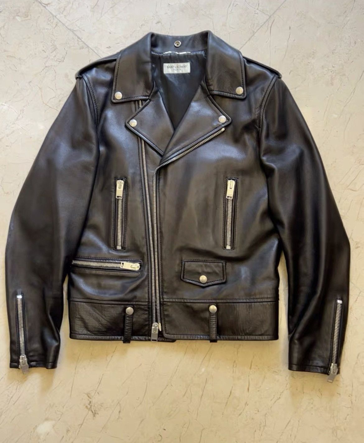 Saint Laurent Paris Saint Laurent Lambskin leather jacket Size US S / EU 44-46 / 1 - 6 Thumbnail