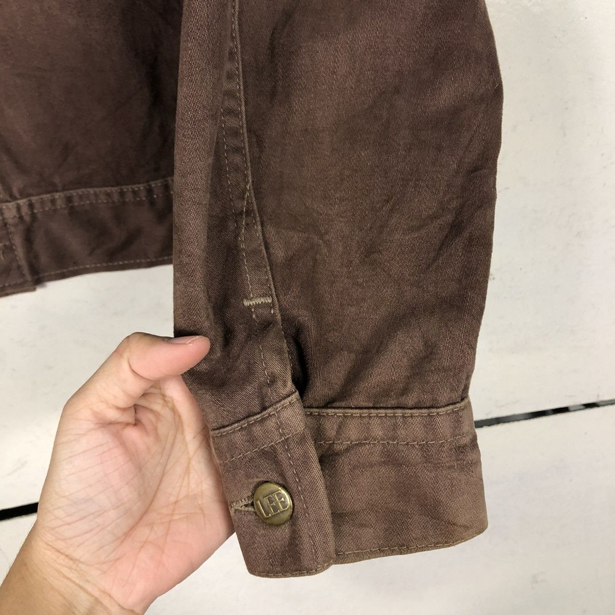 Lee 🔥VINTAGE TRUCKER BIKER JACKET LEE MADE IN USA UNION MADE Size US M / EU 48-50 / 2 - 17 Thumbnail