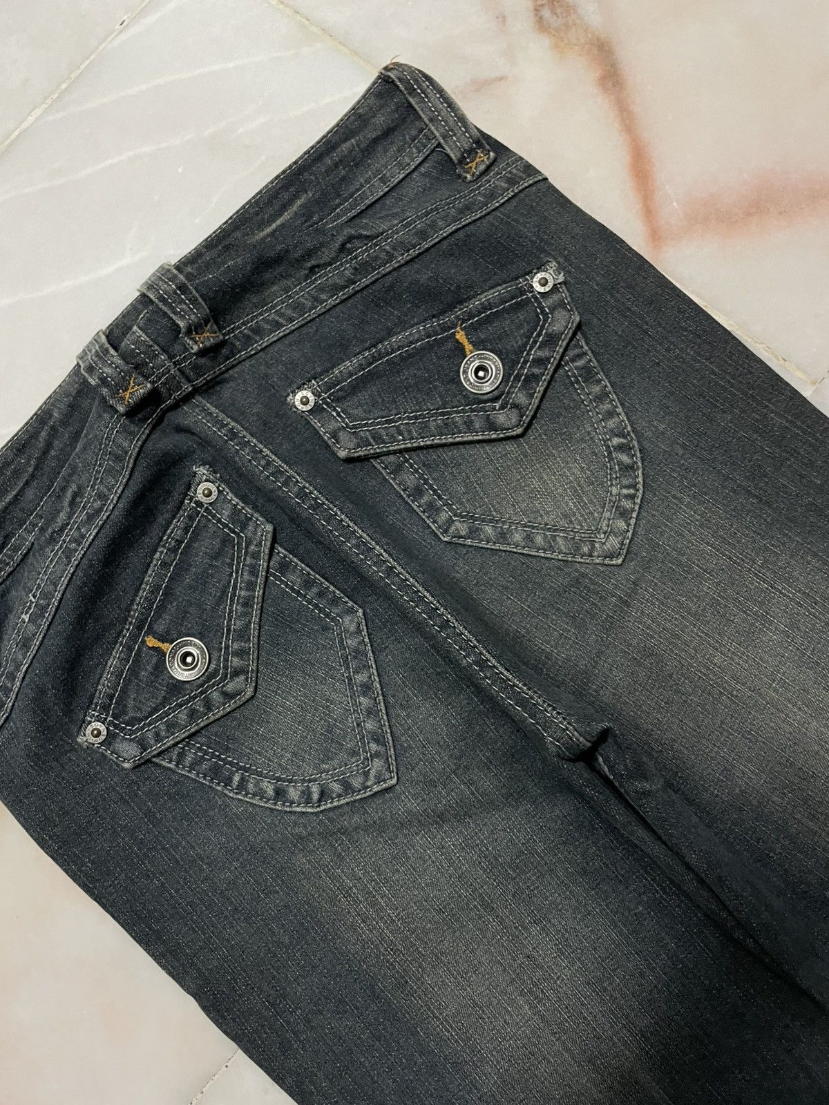 Vintage 💥Insane💥Flared The Oria Japanese Mudwash Clawmark Bootcut Size 29" - 11 Thumbnail