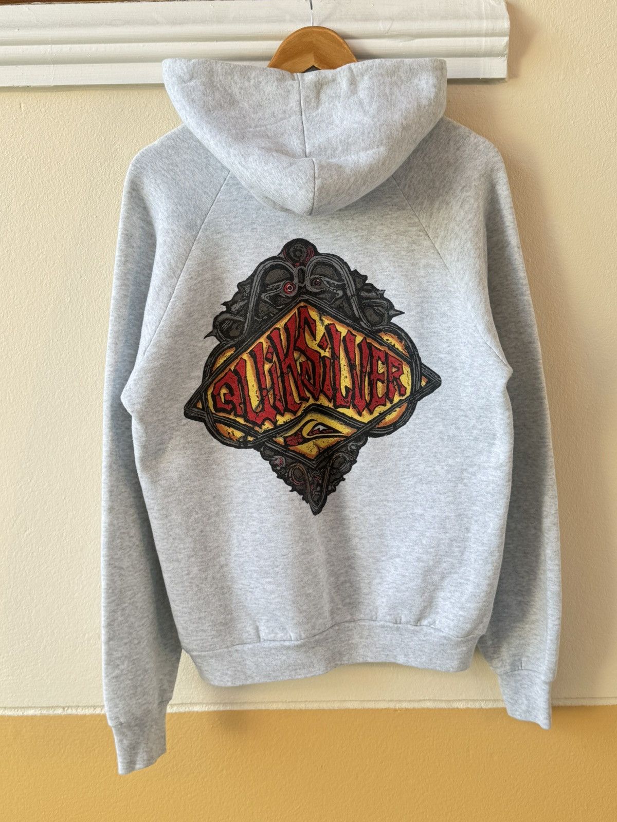 Quiksilver Vintage 90s Quiksilver Surf hoodie Grey Size US S / EU 44-46 / 1 - 1 Thumbnail