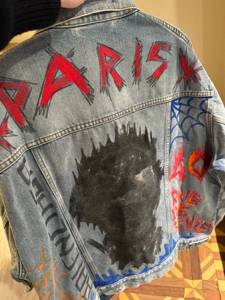 Balenciaga Balenciaga oversized plaid graffiti casual denim jacket-250 Size XS / US 0-2 / IT 36-38 - 4 Thumbnail