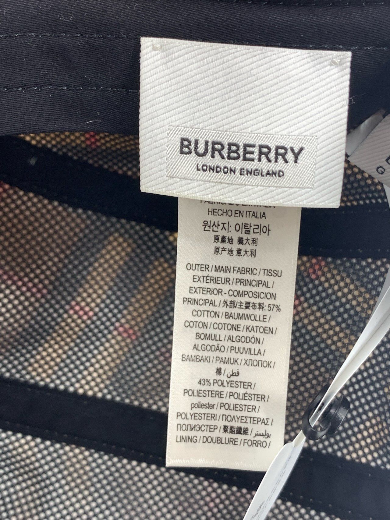 Burberry Burberry Letter Logo Patch Classic Checkered Baseball Cap Size ONE SIZE - 8 Thumbnail