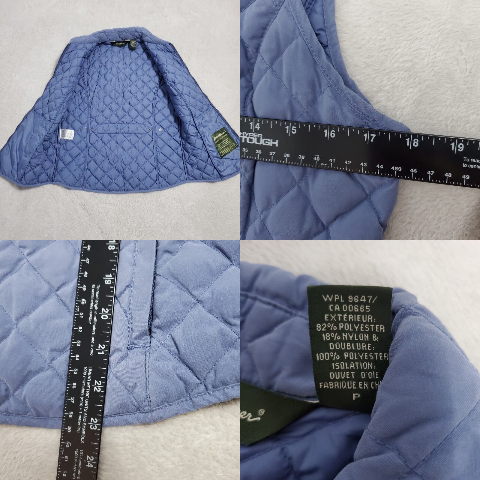 Eddie Bauer Eddie Bauer Vest Women S Blue Diamond Quilted Goose Down Full Zip Outdoor Vest Size S / US 4 / IT 40 - 8 Thumbnail