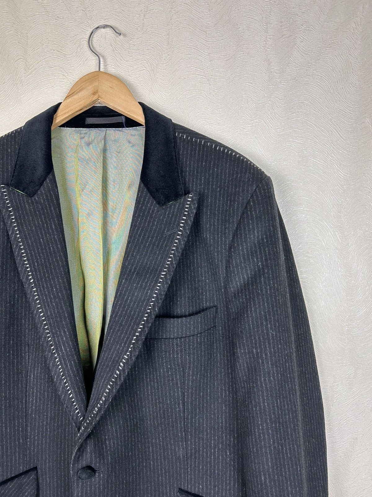 Designer × Esquire Holland Esquire Striped Wool Blazer Jacket Size EU54 Size 44R - 4 Thumbnail