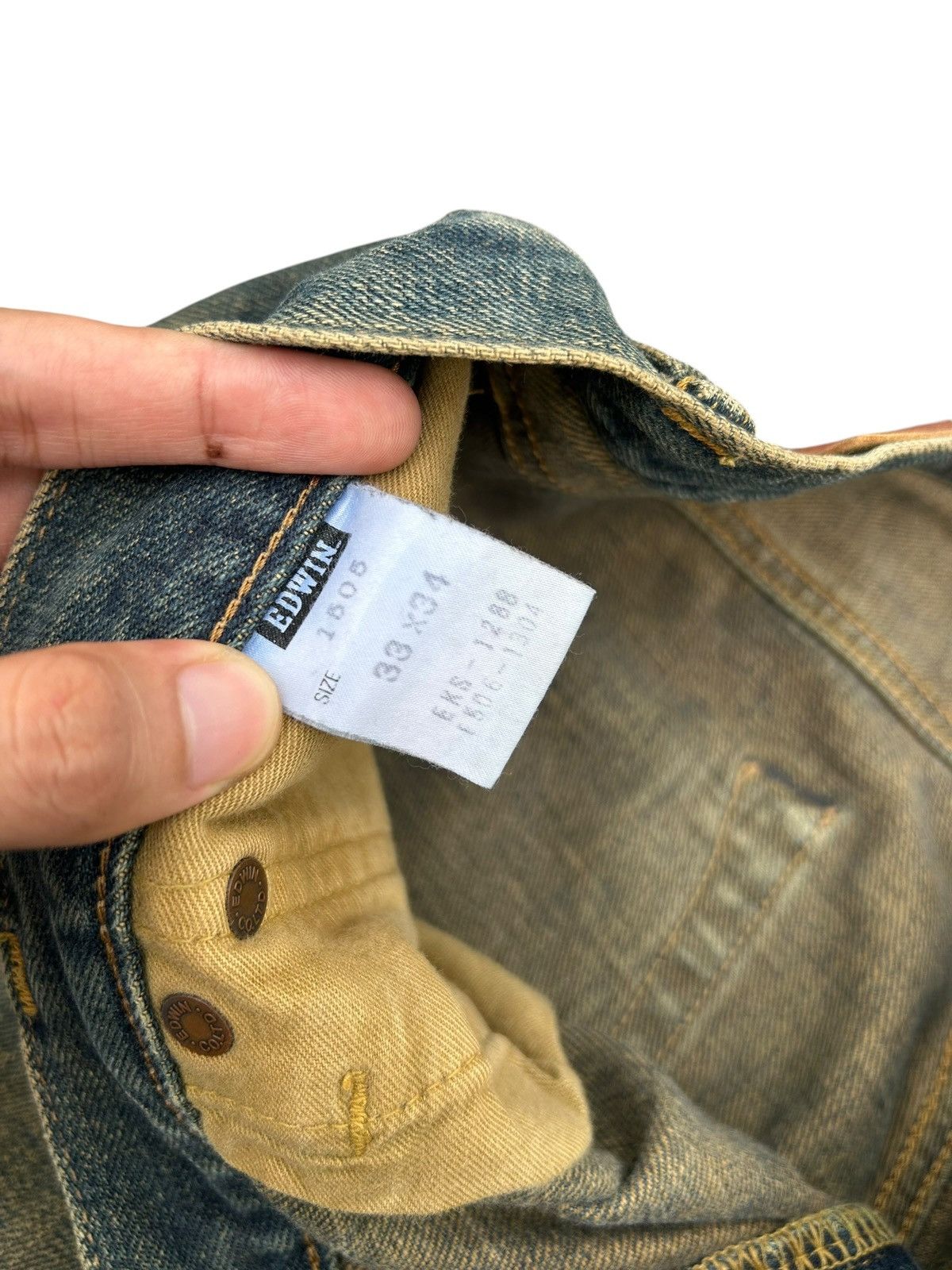 Kapital Vintage Edwin 505 Selvedge Rusty Distressed Denim Jeans Size US 34 / EU 50 - 6 Thumbnail