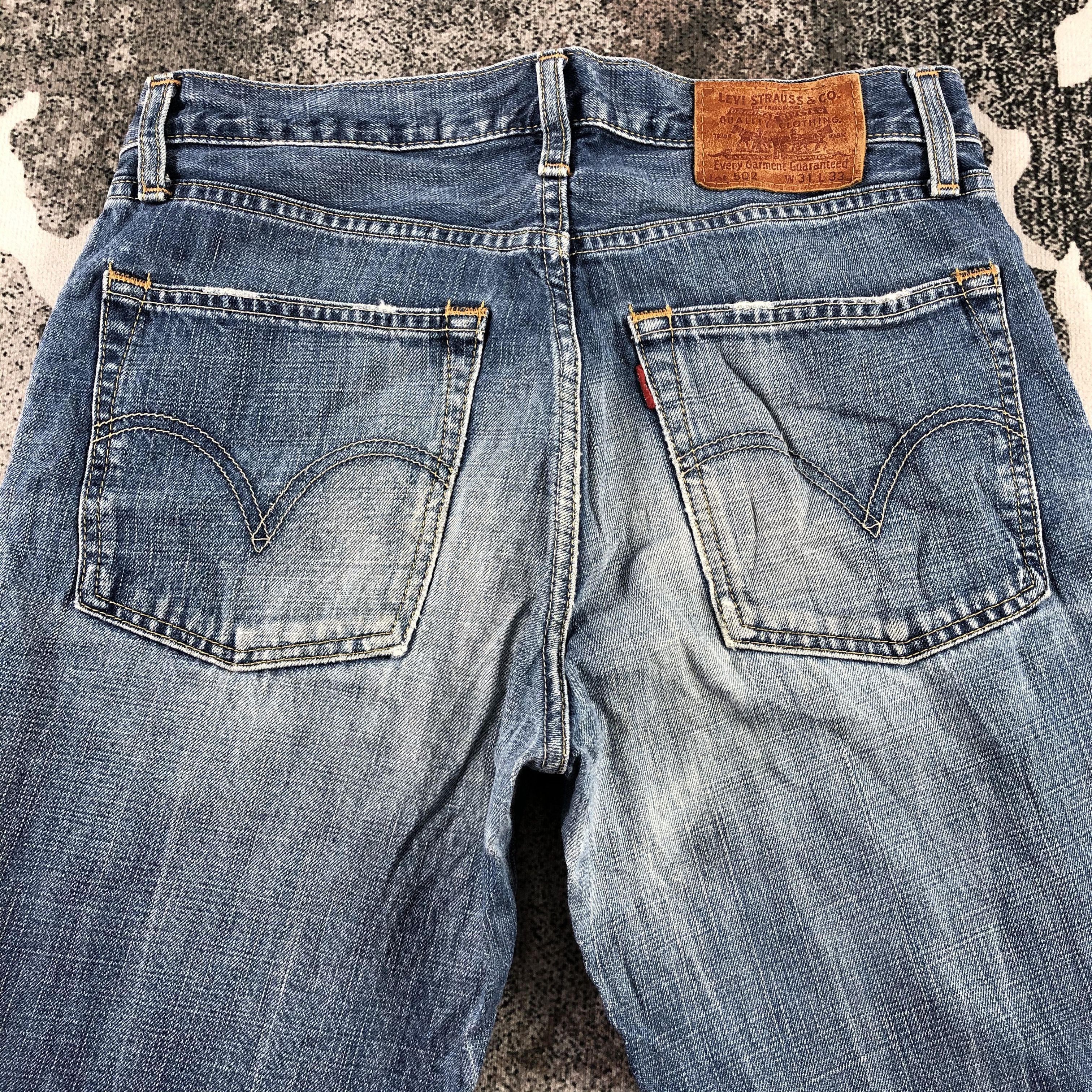 Levi's Vintage Levis 502 Jeans Faded Blue Denim KJ1304 Size US 31 - 4 Thumbnail