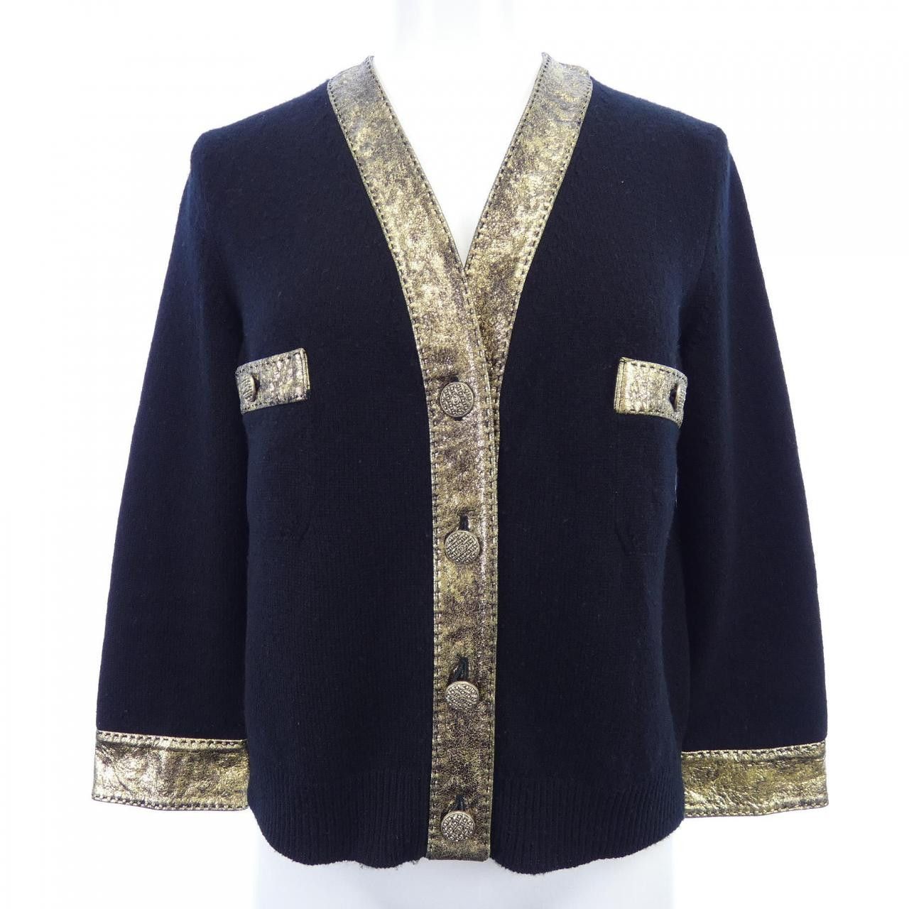 Chanel Chanel Chanel P60153K07849 100% Cashmere Cardigan Others Tops P60153K07849 DUTY FREE for USA Size ONE SIZE - 1 Thumbnail
