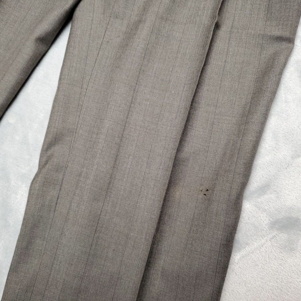 Haggar VINTAGE Haggar Pants Men 34x30 Gray Wool Blend Pleated Gentleman Fit Dress Retro Size US 34 / EU 50 - 4 Thumbnail