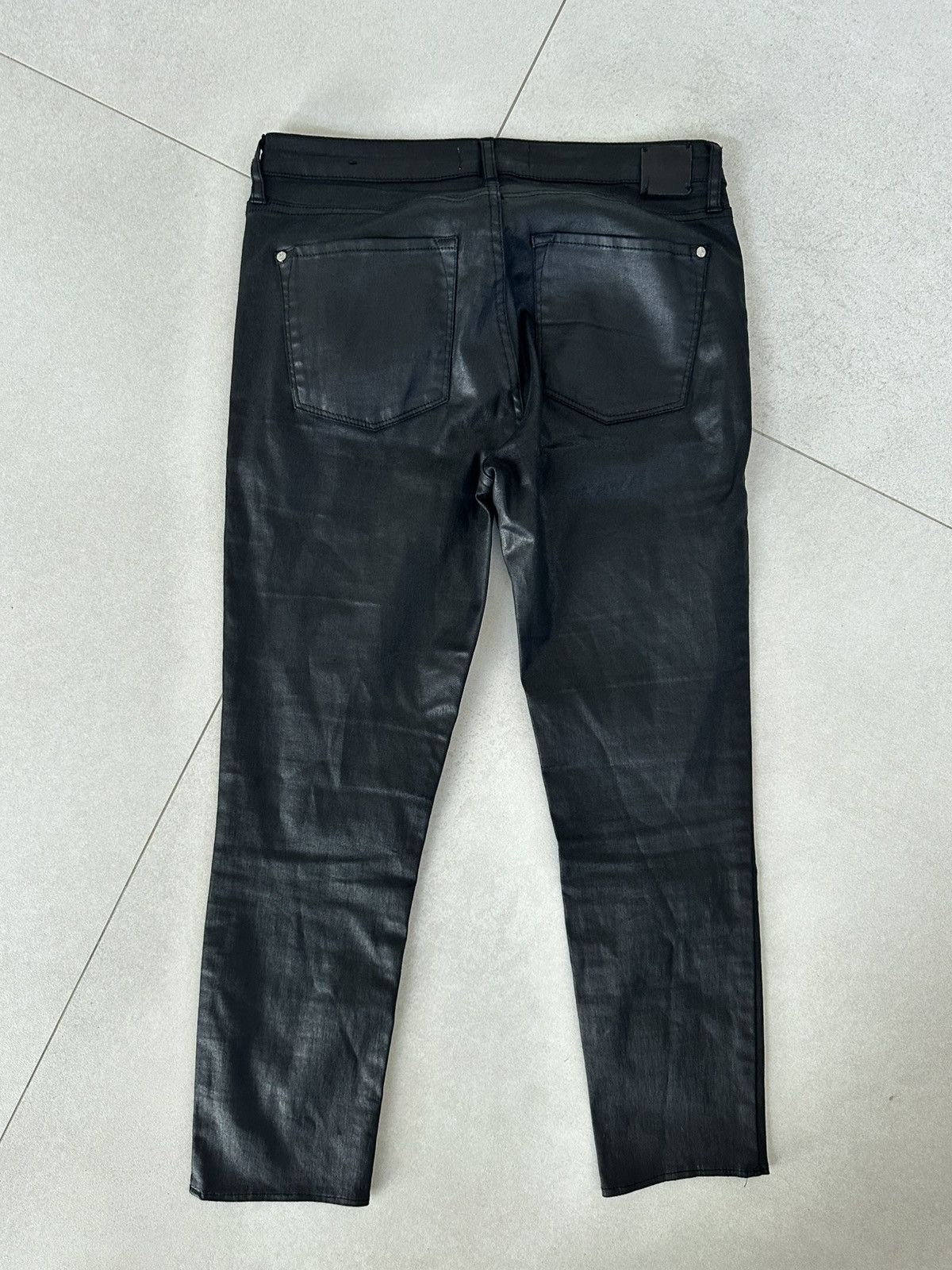 Mango Mango Coated Denim Black Jeans Size 6 Size 28" / US 6 / IT 42 - 3 Thumbnail