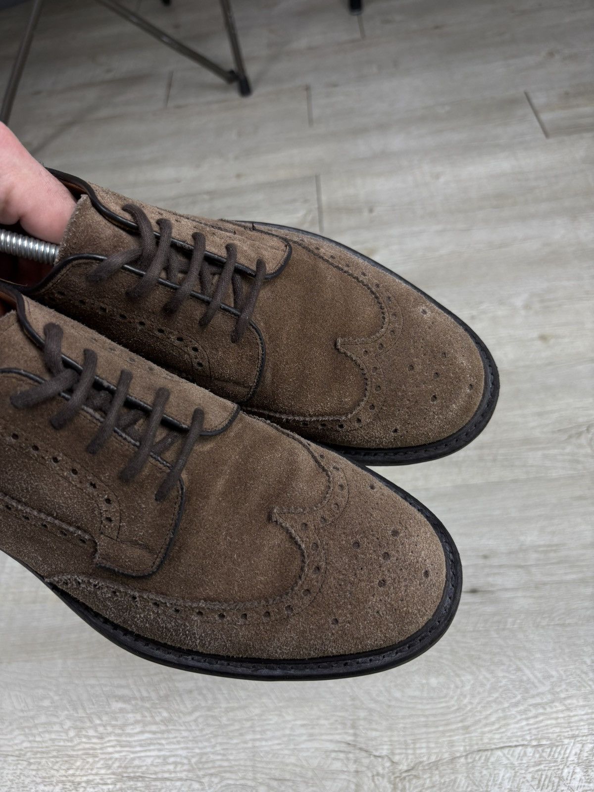 Church's Rare Luxury Church's Hand Made Suede Brogue Leather Derby Kingdom Shoes Sneakers Size US 12 / EU 45 - 12 Thumbnail