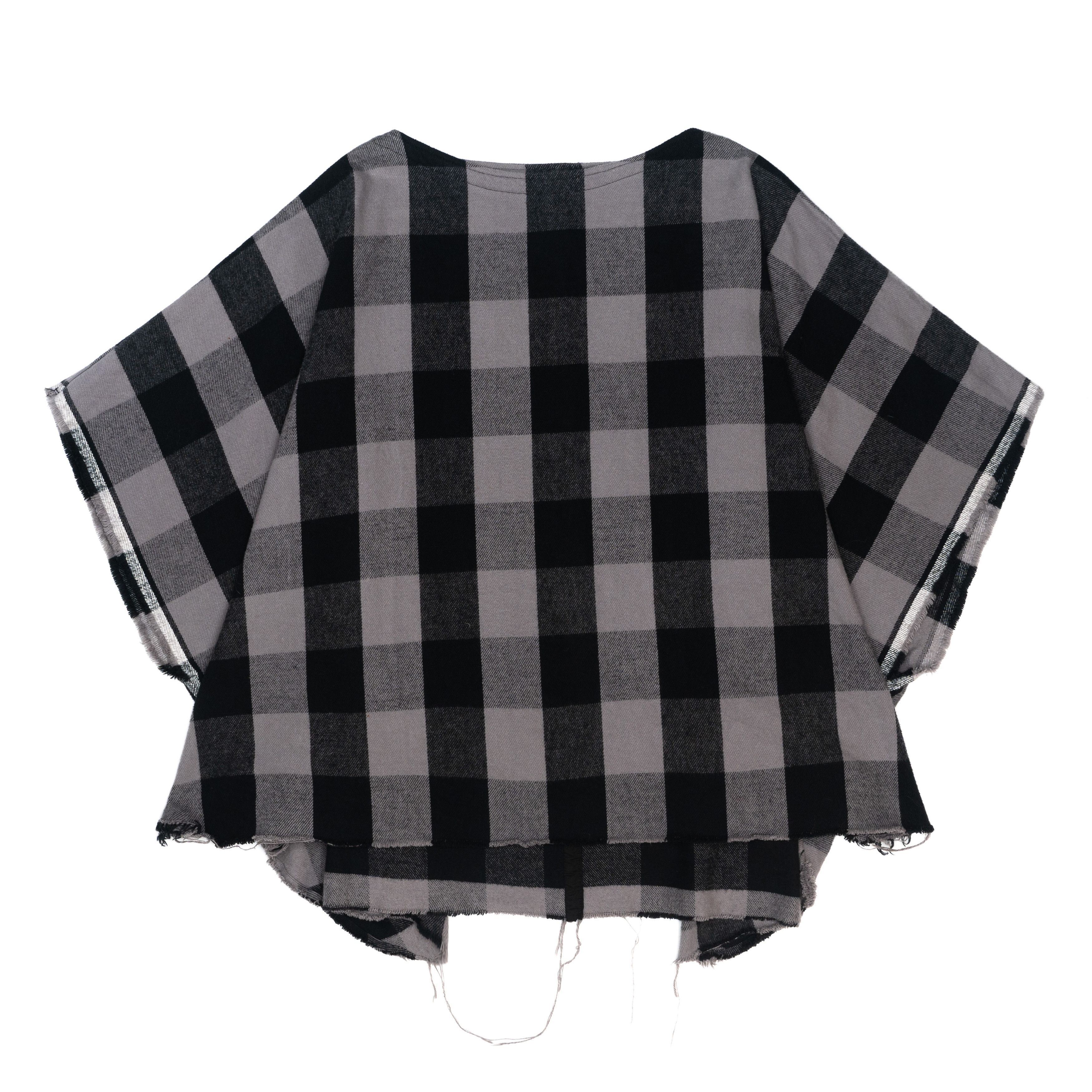 Image of Takahiromiyashita The Soloist The Soloist Plaid Poncho, Men's (Size Small)