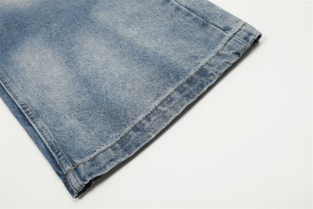 Japanese Brand × Jean Men's high street straight wide-leg floral button-down jeans Size US 32 / EU 48 - 6 Thumbnail