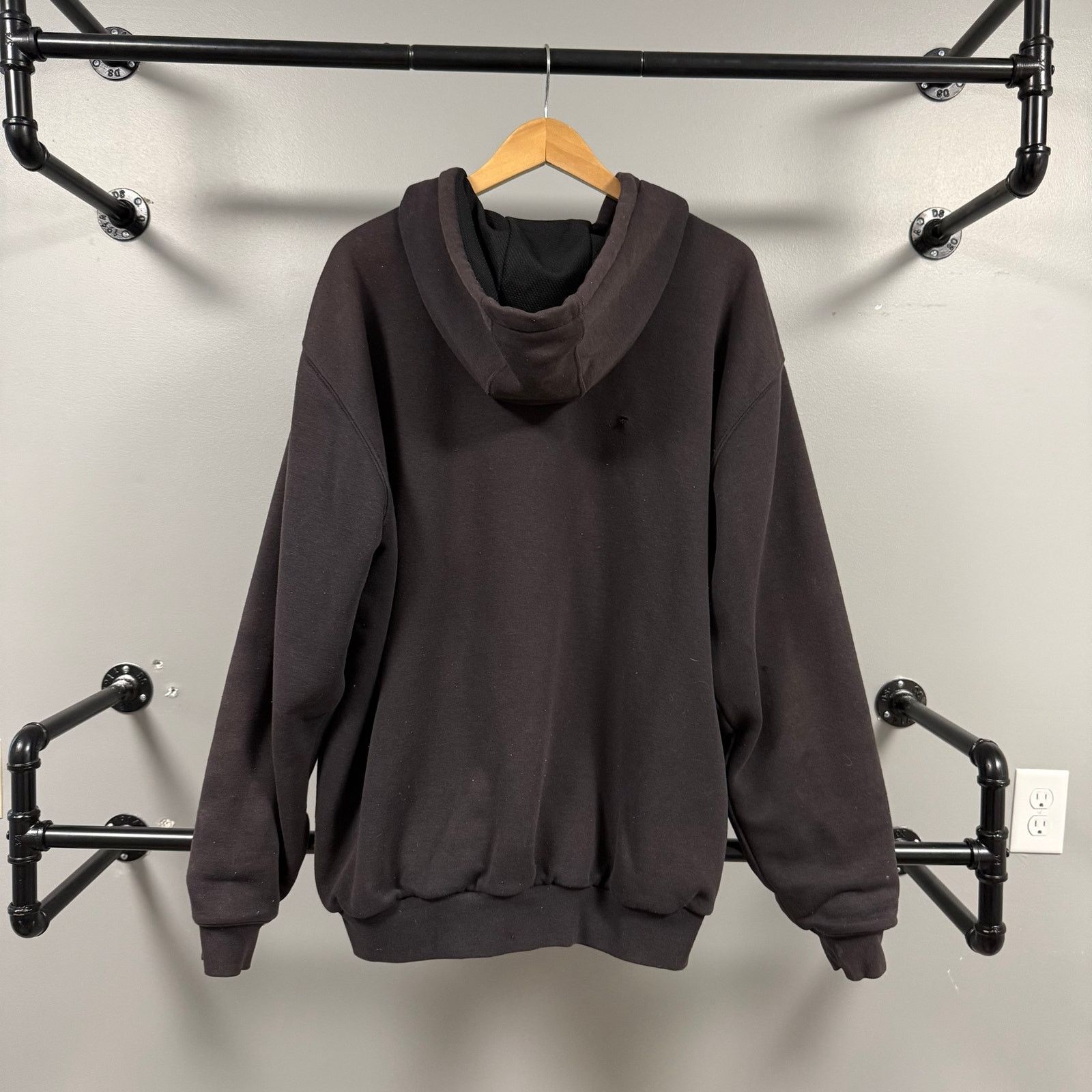Carhartt Vintage Carhartt Faded Black Thermal Lined Zip Up Hoodie Size US XXL / EU 58 / 5 - 5 Thumbnail