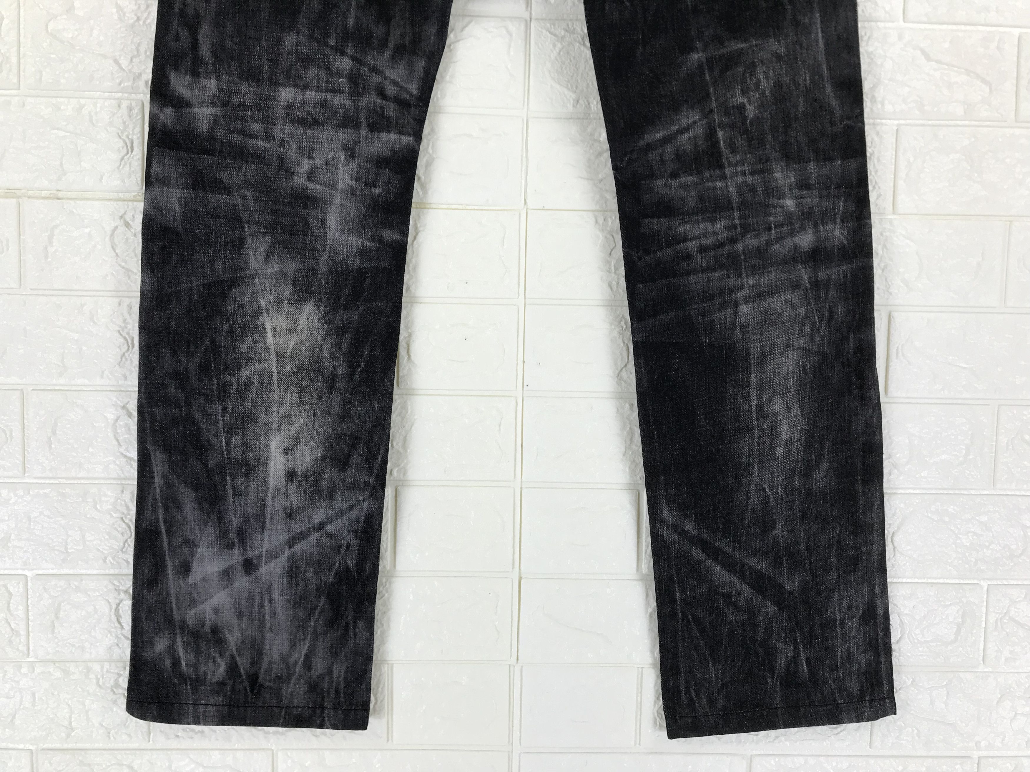 Japanese Brand Classic Jeans Faded Black Distressed Design Denim Size US 35 - 8 Thumbnail