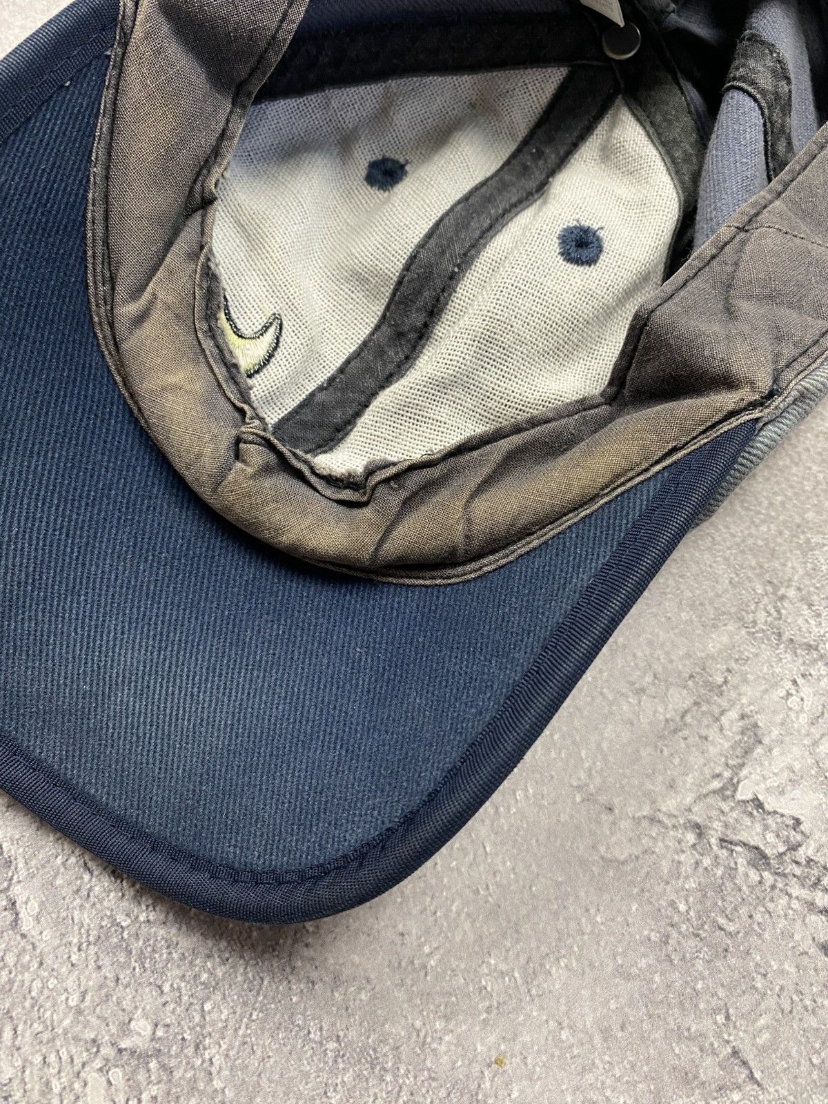 Nike Vintage Nike Denim Blue Cap Swoosh Logo 90s Rare Hat Y2K Size ONE SIZE - 12 Thumbnail