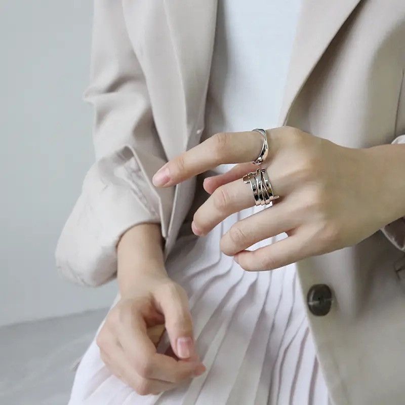 Jewelry × Vintage Geometric Multilayer Winding ring Size ONE SIZE - 3 Thumbnail