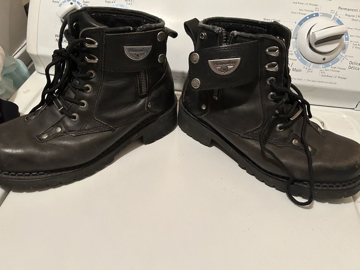 Vintage Milwaukee leather black boots Size US 8.5 / EU 41-42 - 2 Thumbnail