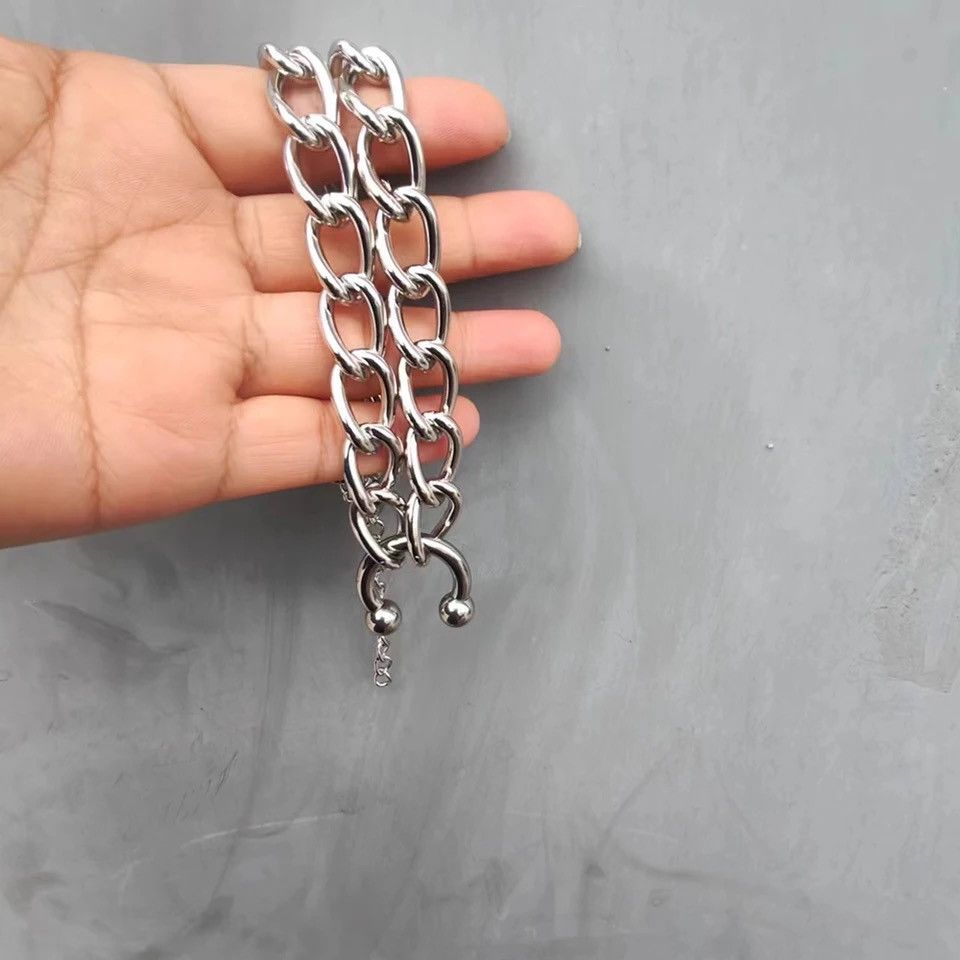 Jewelry × Vintage Thick Chain C-shape Necklace Size ONE SIZE - 6 Thumbnail