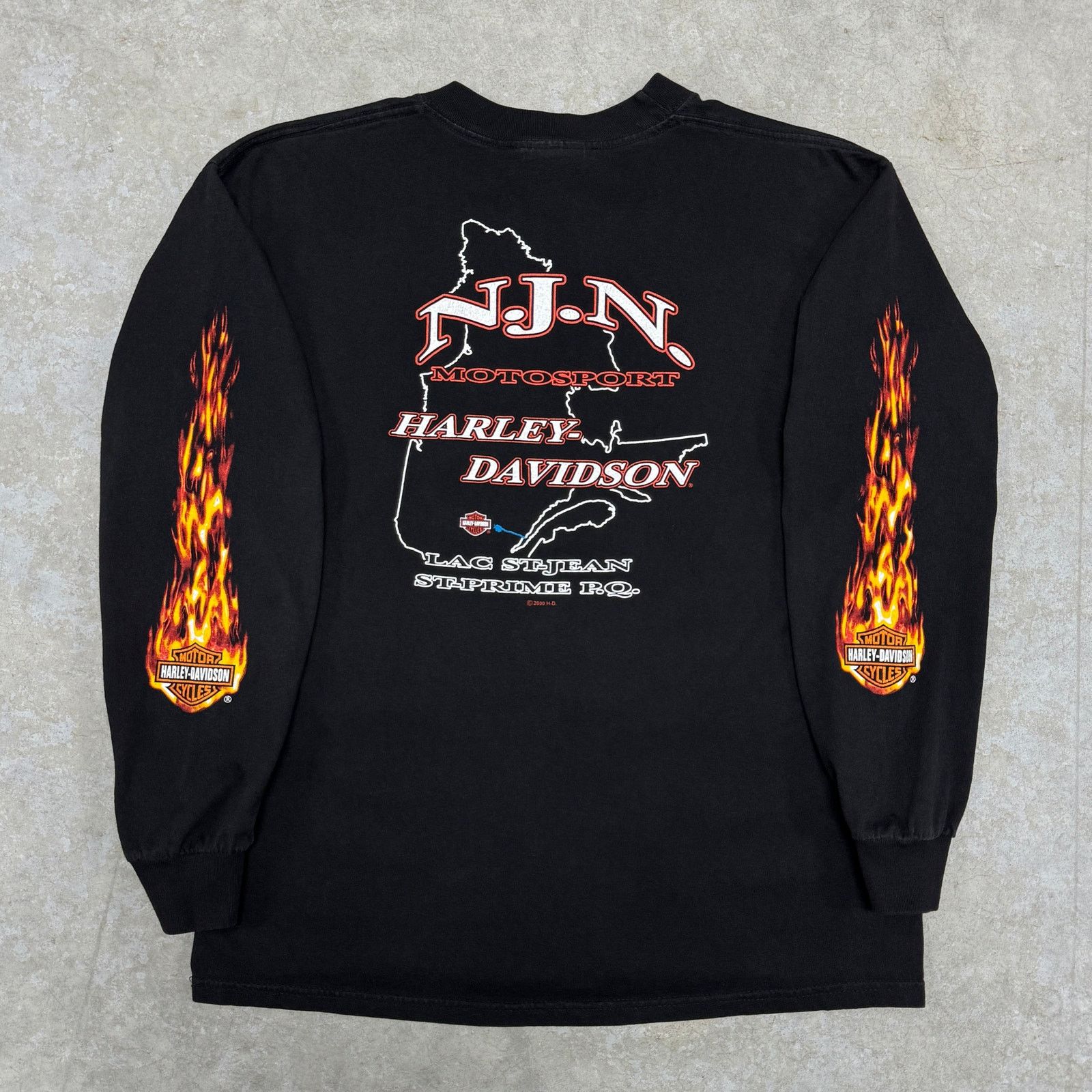 Harley Davidson Vintage Harley Davidson Flame Longsleeve Size US L / EU 52-54 / 3 - 2 Thumbnail