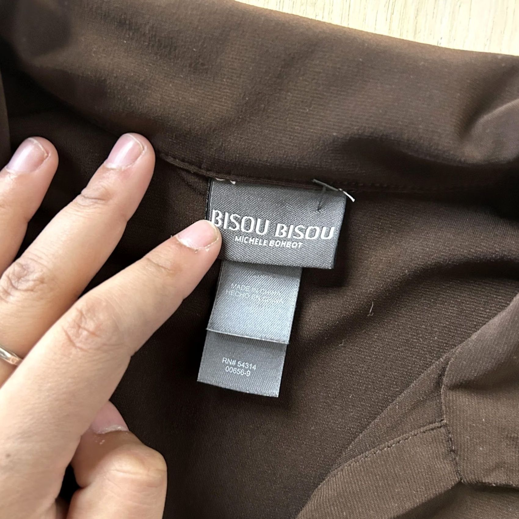 Vintage Bisou Bisou Dress Womens 8 Brown Button Front Collared Shirt Dress Knee Length Womens 8 Brown Button Front Collared Shirt Dress Knee Length Size M / US 6-8 / IT 42-44 - 3 Thumbnail