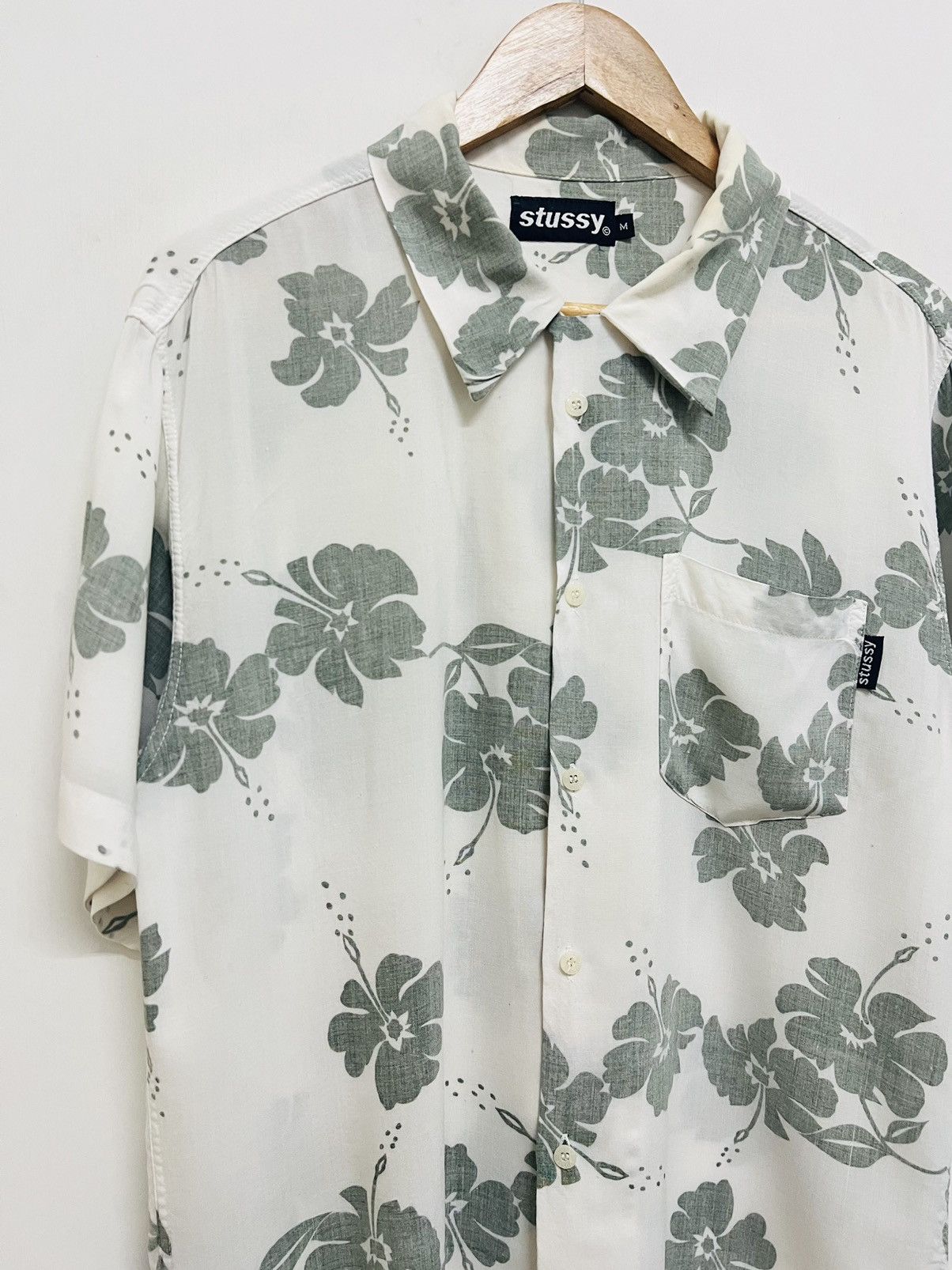 Stussy Vintage 1990s Stussy C Floral Hawaiian Camp Collar Shirt Size US M / EU 48-50 / 2 - 4 Thumbnail