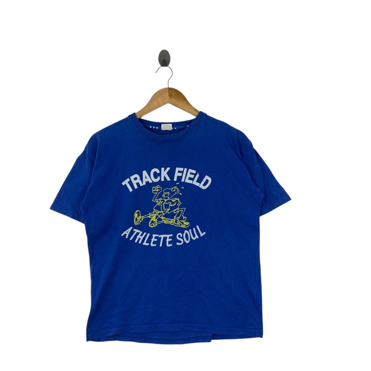 Vintage Vintage TRACK FIELD ATHLETE SOUL Cartoon Tee Shirt Top Size M / US 6-8 / IT 42-44 - 4 Thumbnail