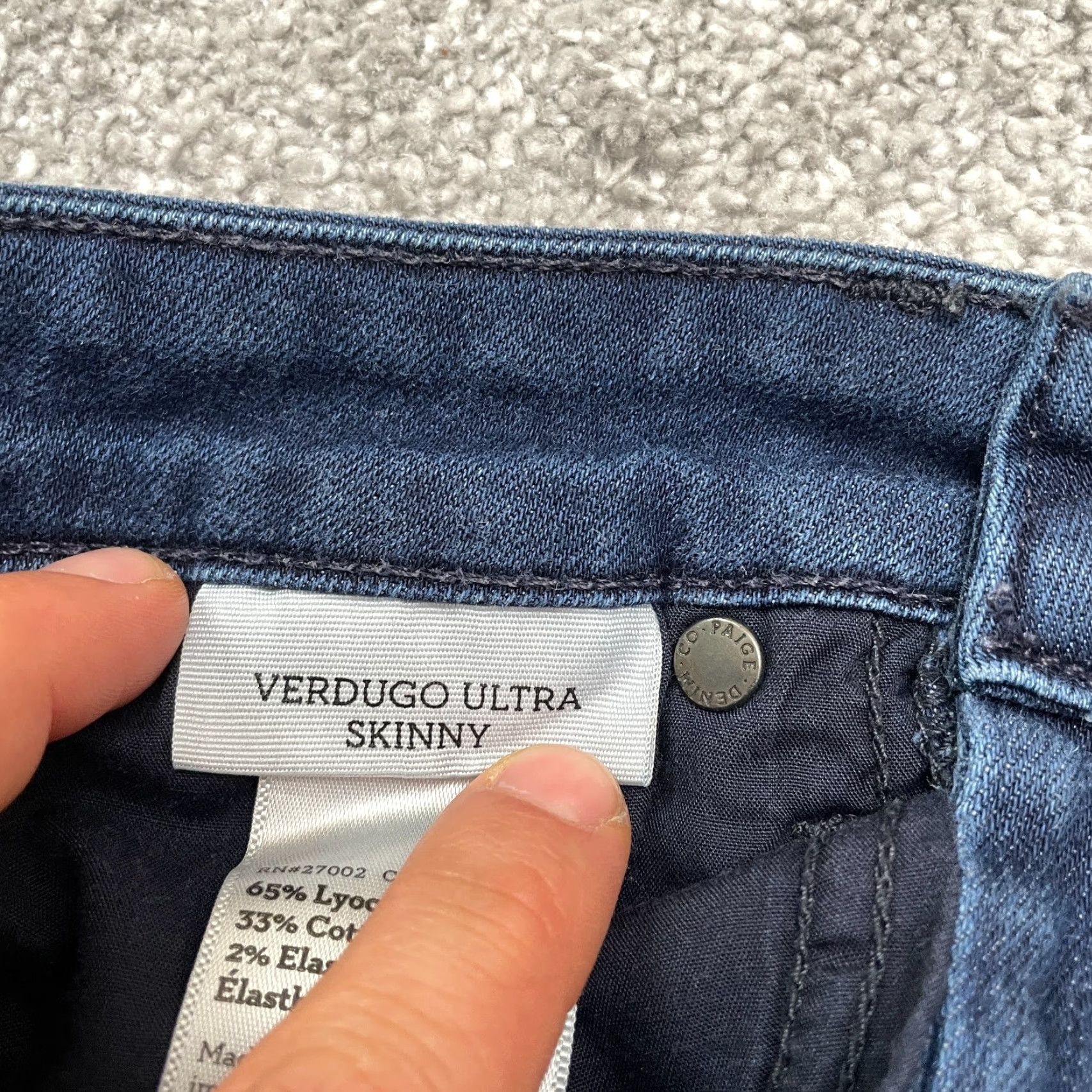 Paige VINTAGE Paige Verdugo Skinny Denim Jeans Womens 24 Blue Low Rise Stretch 29in Urban Style Women Size 42" / US 20 - 6 Thumbnail