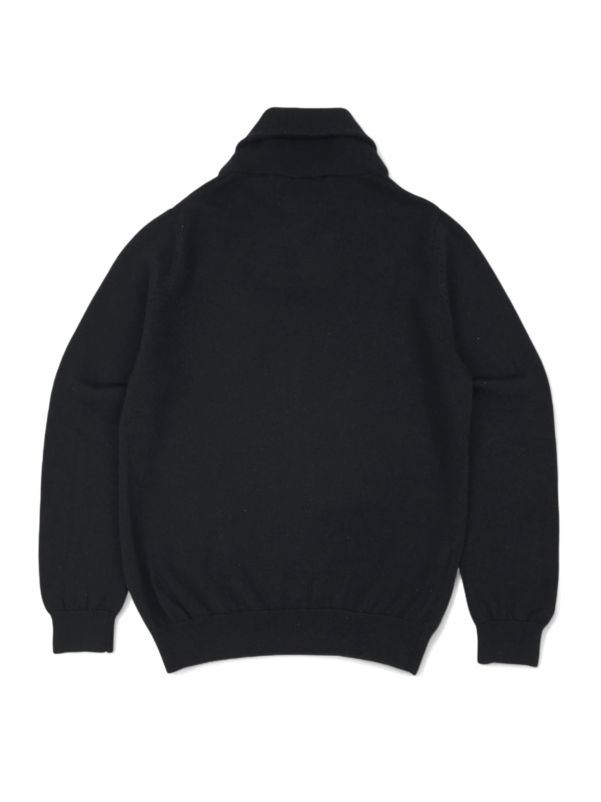 Fred Perry 💎 Fred Perry Black Wool Shawl Collar Sweater Size M Size US M / EU 48-50 / 2 - 2 Thumbnail
