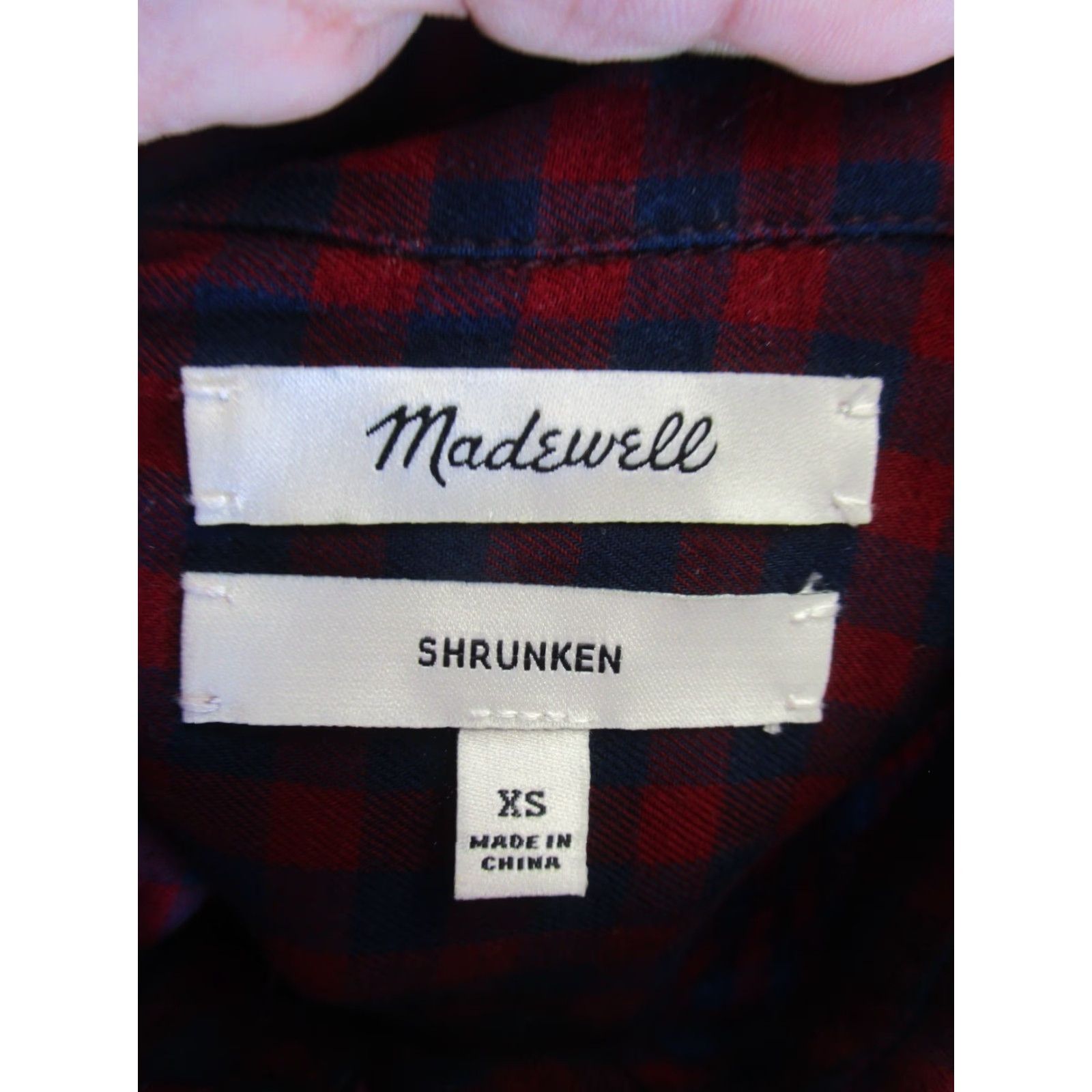 Madewell VINTAGE Madewell Shirt Women XS Shrunken Button-Up Red Check Cotton Casual 90s Mens Womens? Size XS / US 0-2 / IT 36-38 - 6 Thumbnail
