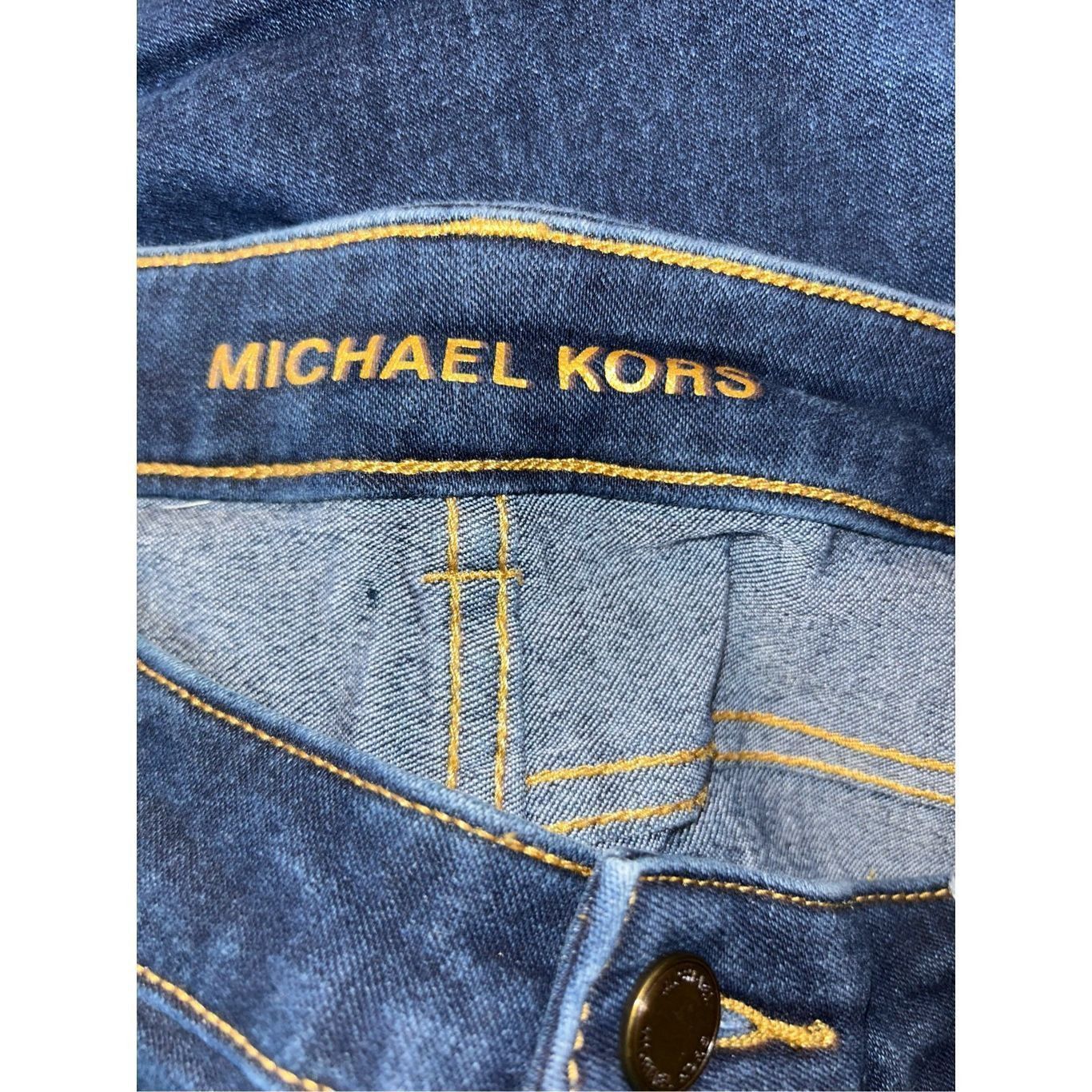 Michael Kors Michael Kors Women's Dark Cropped Skinny Jeans Size 10 Size 32" / US 10 / IT 46 - 4 Thumbnail