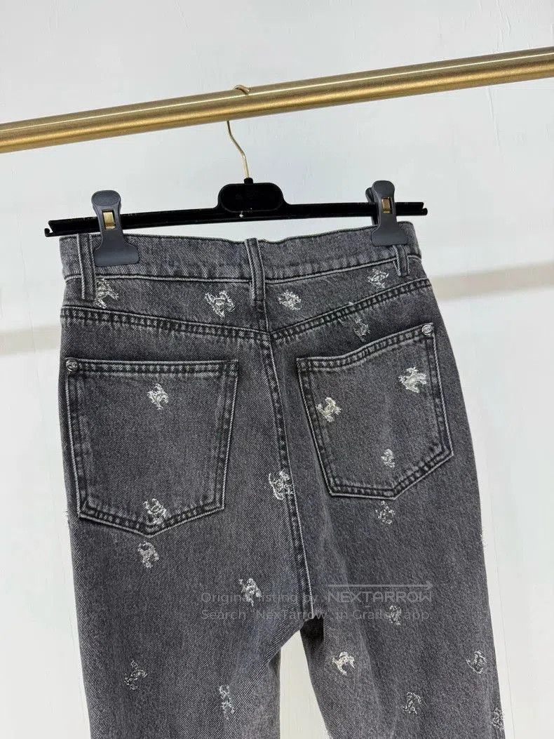 Chanel Chanel 21K Sequin CC Logo Jeans. Size US 36 / EU 52 - 4 Thumbnail