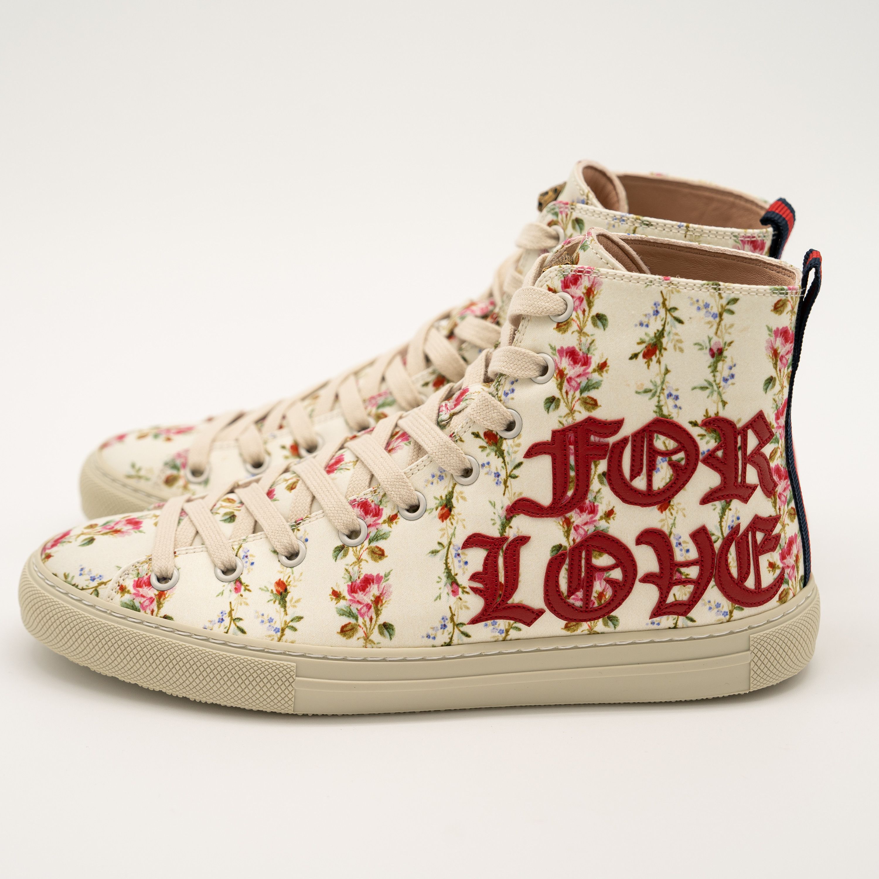 Gucci 37eu 7us Gucci Blind For Love Floral Print High Top Sneakers Size US 7 / IT 37 - 4 Thumbnail