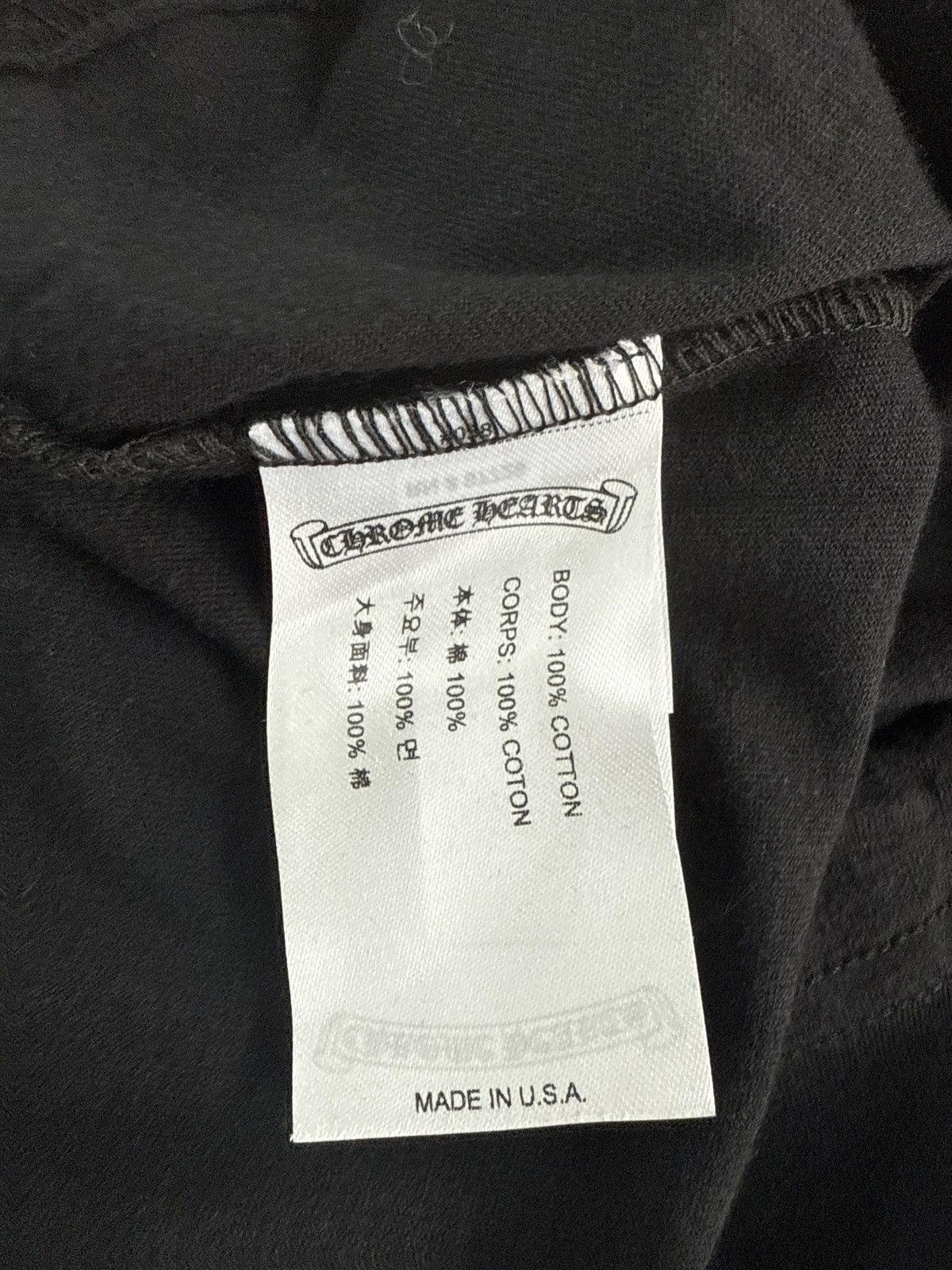 Chrome Hearts CHROME HEARTS POCKET CREW LONG SLEEVE T SHIRT BLACK PINK Size US XL / EU 56 / 4 - 9 Thumbnail