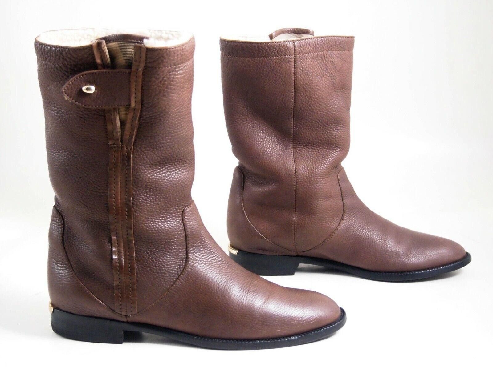 Burberry Burberry Boots Brown Lambskin Shearling Leather US 7 EU 37 Size US 7 / IT 37 - 4 Thumbnail