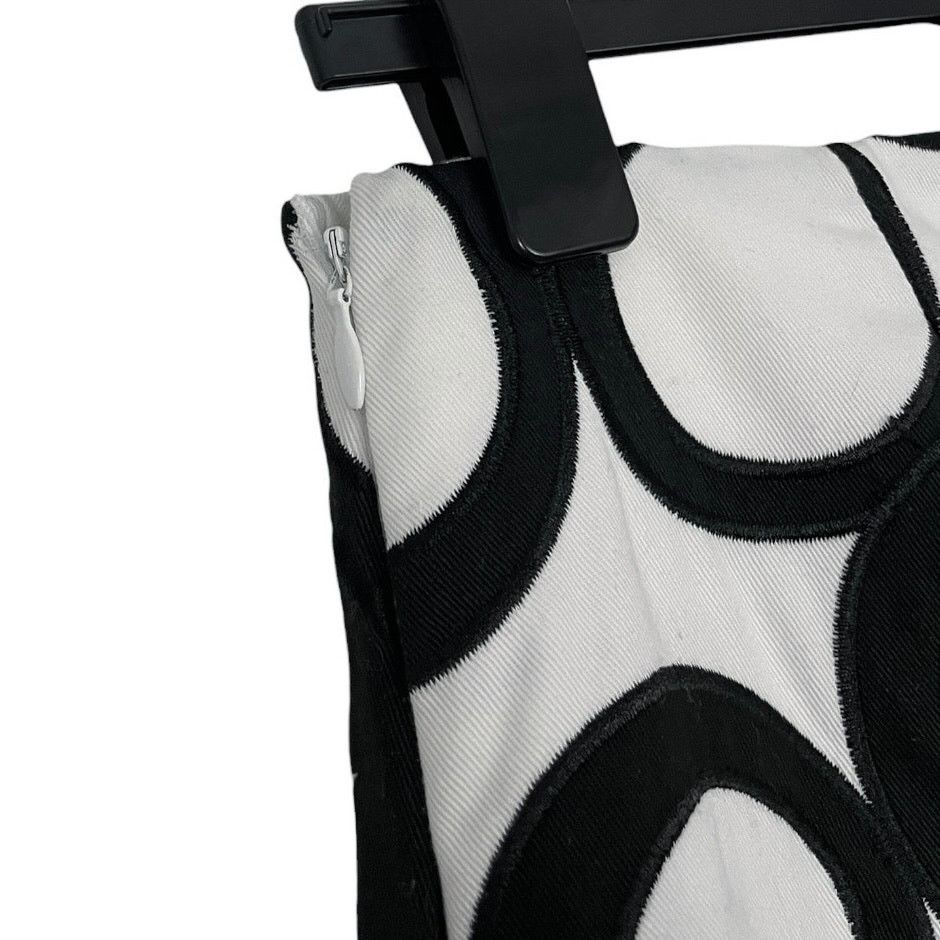 Other Doncaster Black & White Geometric Circle Print A-Line Skirt Size 30" / US 8 / IT 44 - 5 Thumbnail
