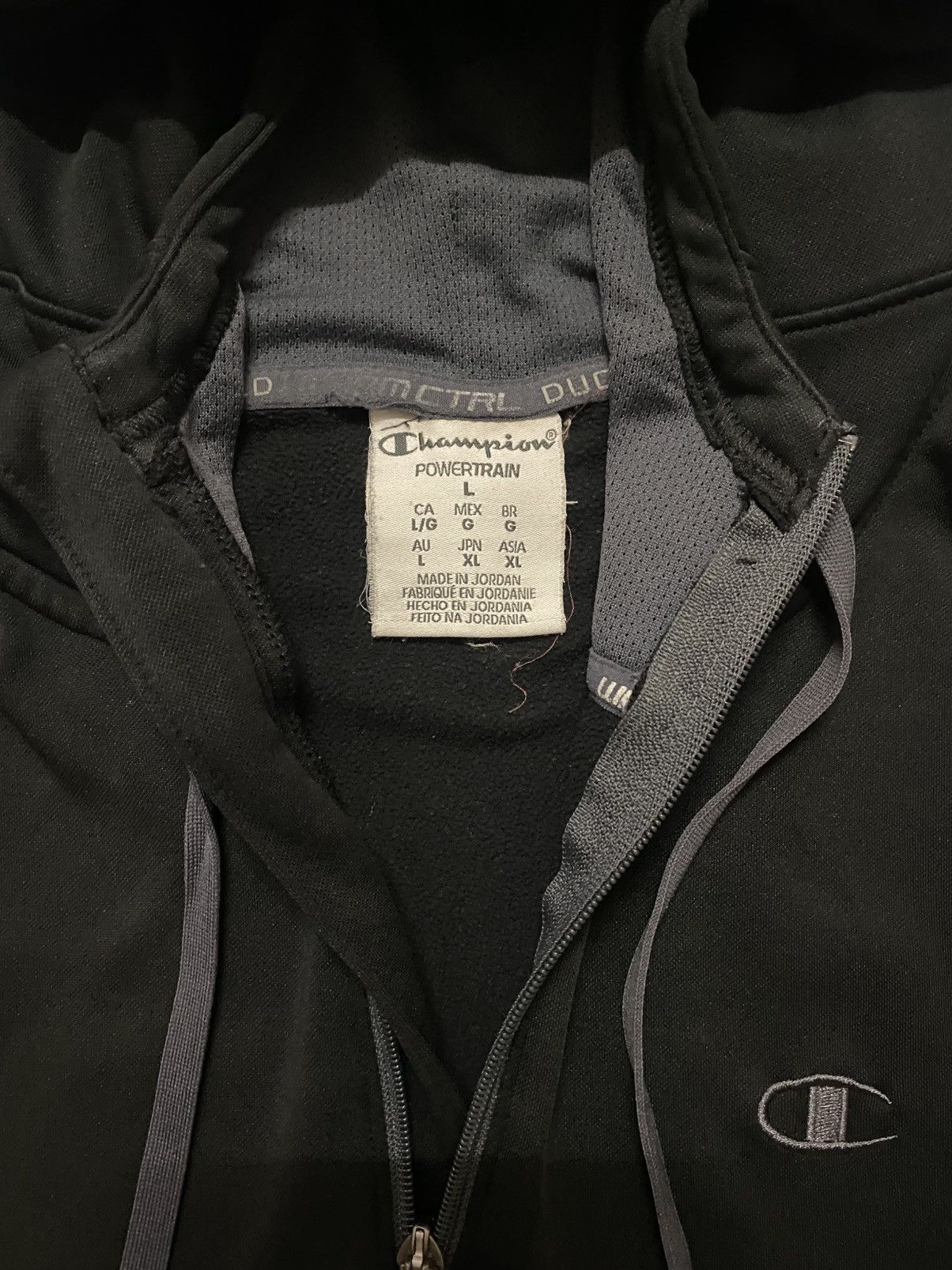 Champion Vintage Champion zip-up black hoodie #hoodie Size US L / EU 52-54 / 3 - 4 Thumbnail