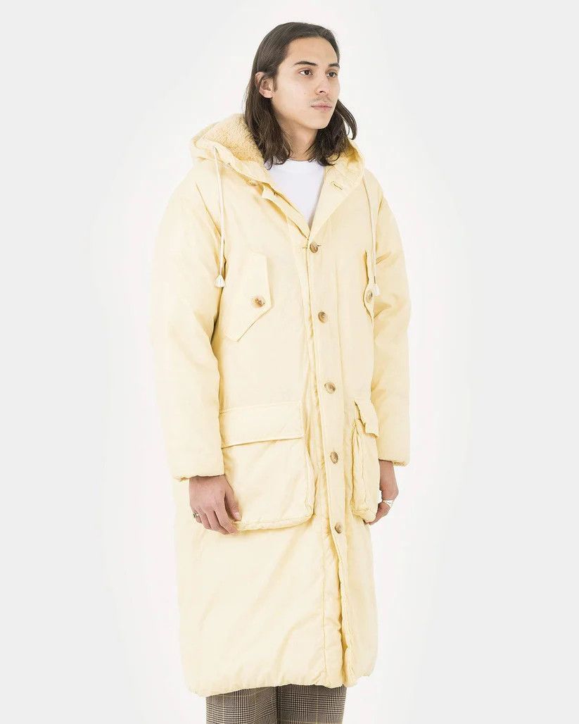 Marni o1s1v1r1oon0925 Garment Dyed Down Coat in Beige Size US S / EU 44-46 / 1 - 6 Thumbnail