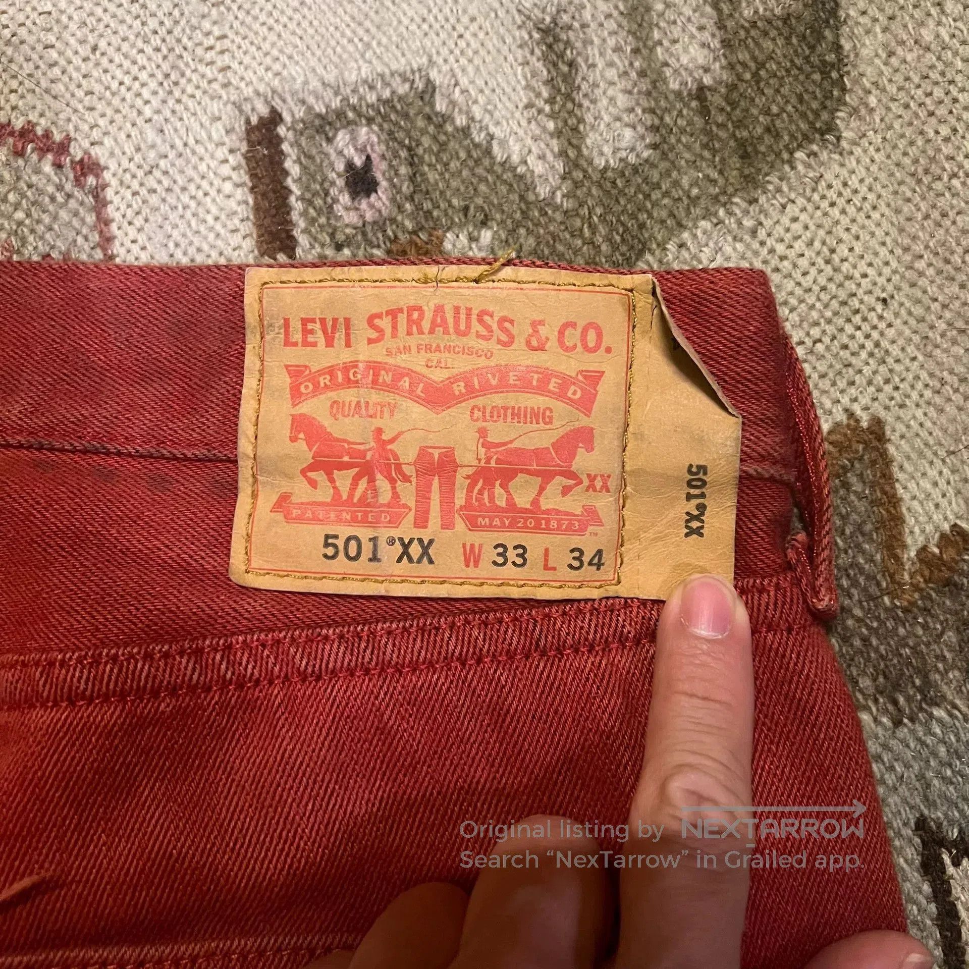 Levi's Vintage Clothing Levi's 501XX Vintage Remake Boro Jeans. Size US 32 / EU 48 - 5 Thumbnail