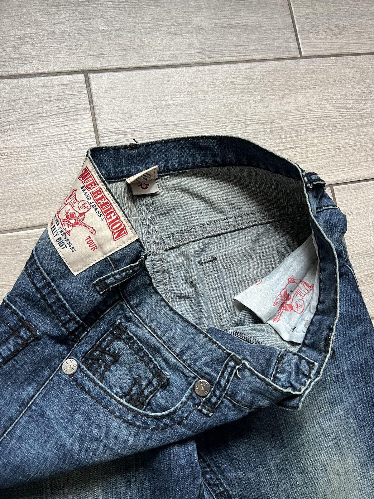 True Religion Vintage Y2K True Religion Baggy Denim Jeans Ricky Size US 34 / EU 50 - 13 Thumbnail