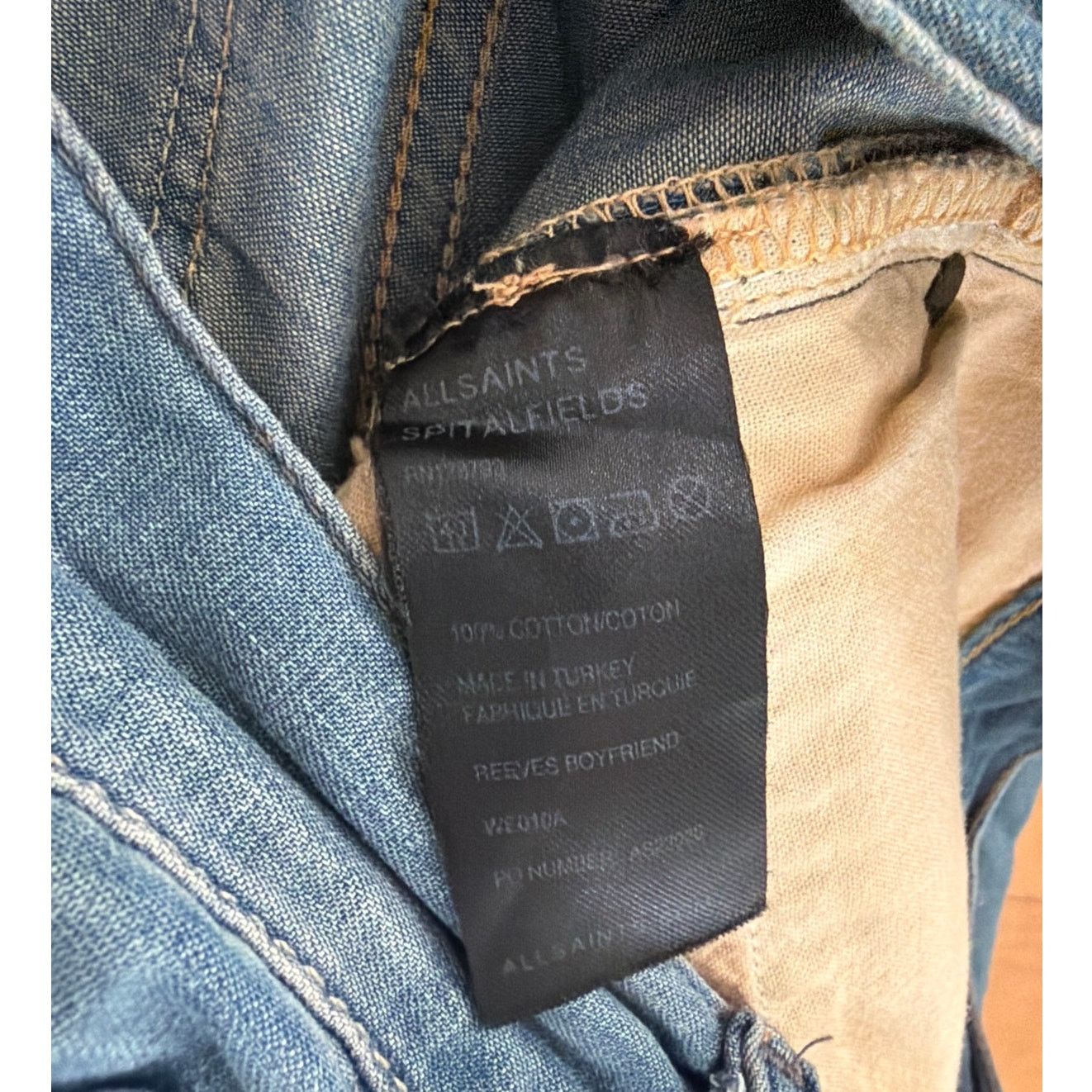 Allsaints AllSaints Reeves Boyfriend Jeans Size 32 Spital fields Blue Size 32" / US 10 / IT 46 - 4 Thumbnail