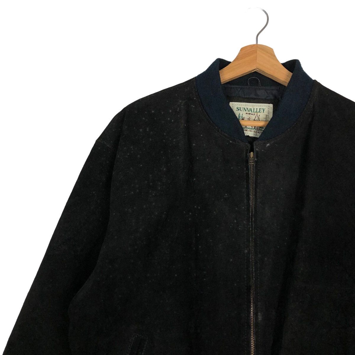 Japanese Brand 🔥Vtg Sunvalley Genuine Leather Bomber Jacket Issey Miyake Size US L / EU 52-54 / 3 - 7 Thumbnail