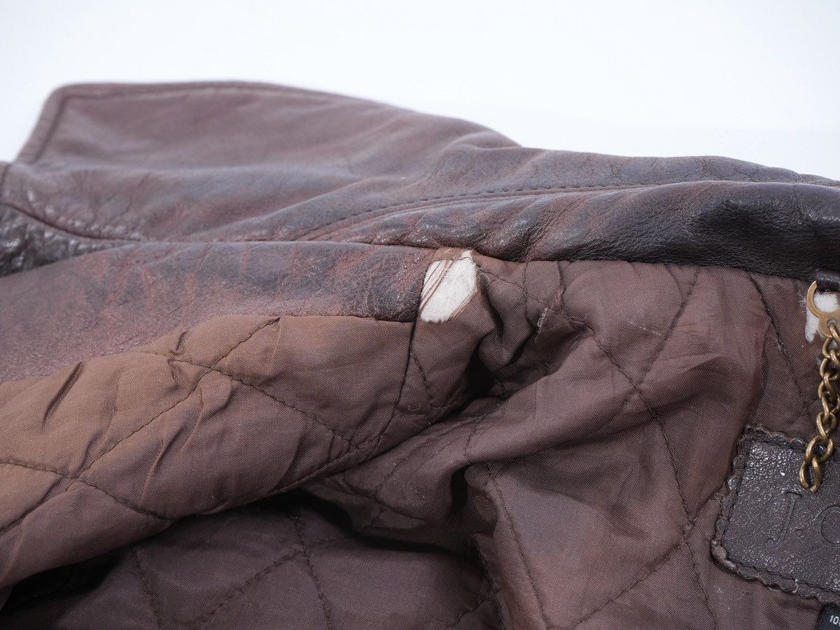 J.Crew J. Crew Vintage Dark Brown Leather Full Zip Mens Jacket Size US XL / EU 56 / 4 - 9 Thumbnail