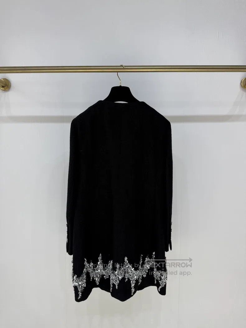 Chanel Chanel 22A black and silver sequin heavy industry jacket Size XS / US 0-2 / IT 36-38 - 5 Thumbnail