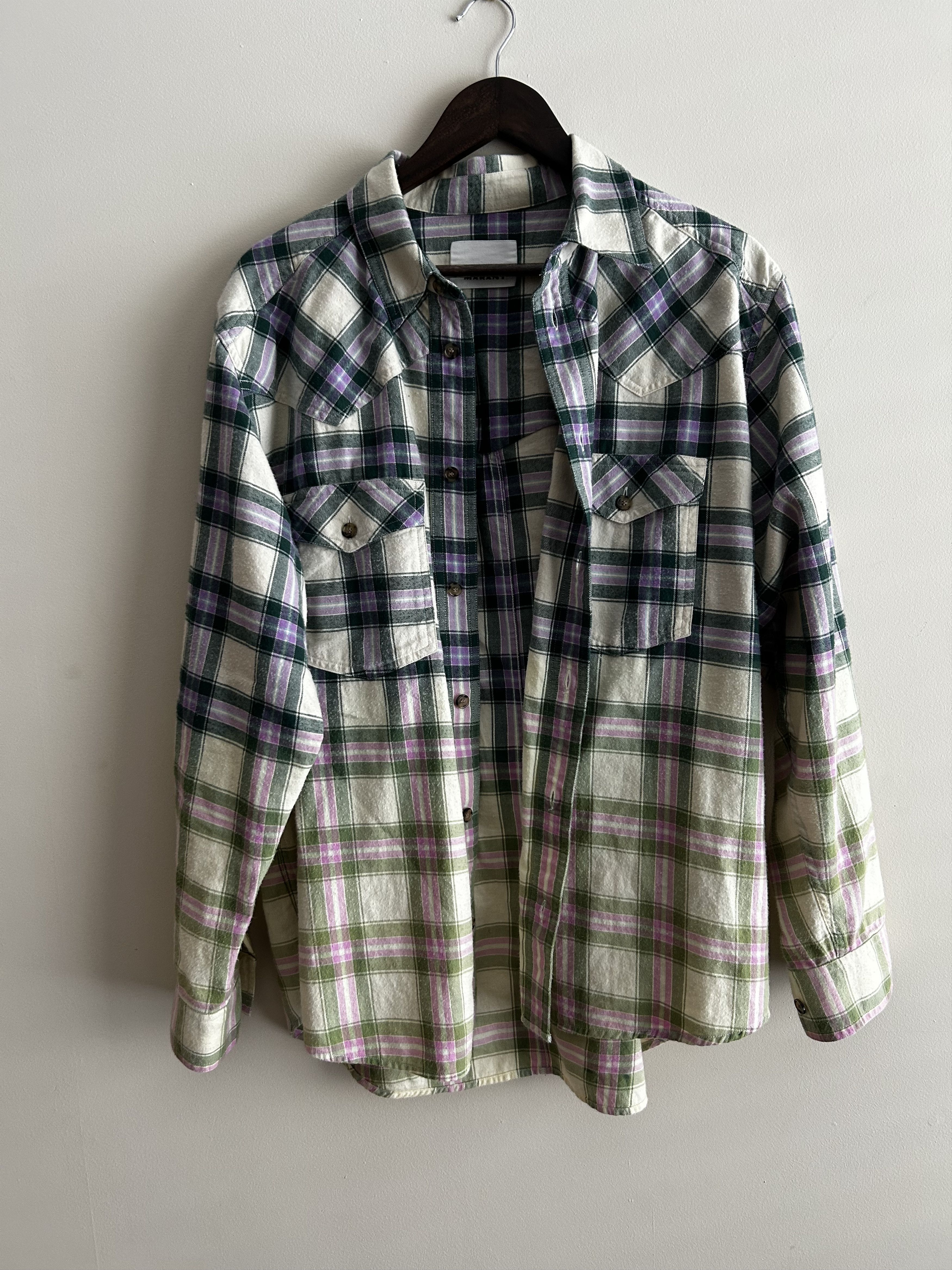 Isabel Marant Gradient-effect checked shirt Size US M / EU 48-50 / 2 - 1 Thumbnail