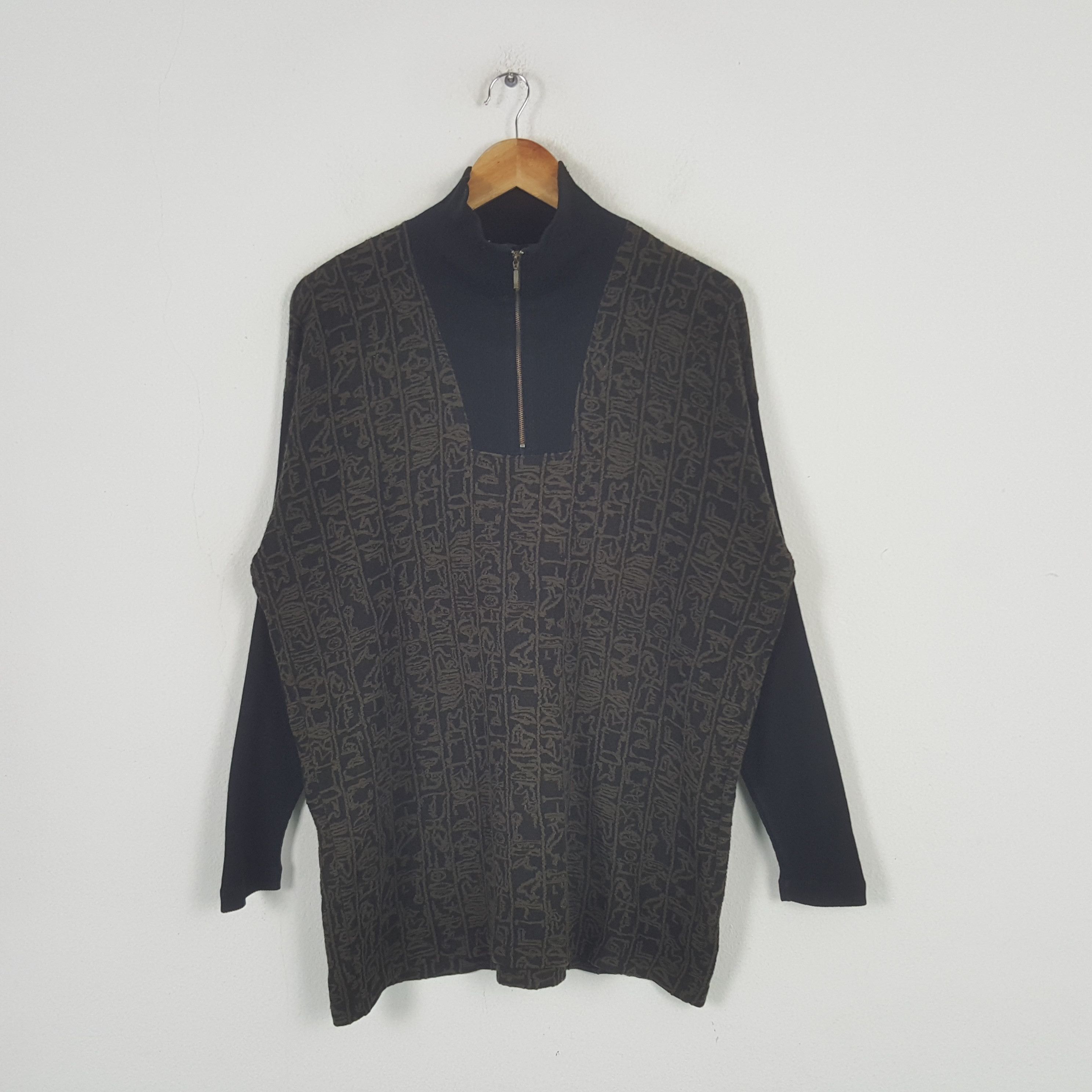 Issey Miyake × Vintage Vintage Issey Miyake Japanese Designer Sweatshirt C283N9 Size US L / EU 52-54 / 3 - 1 Thumbnail