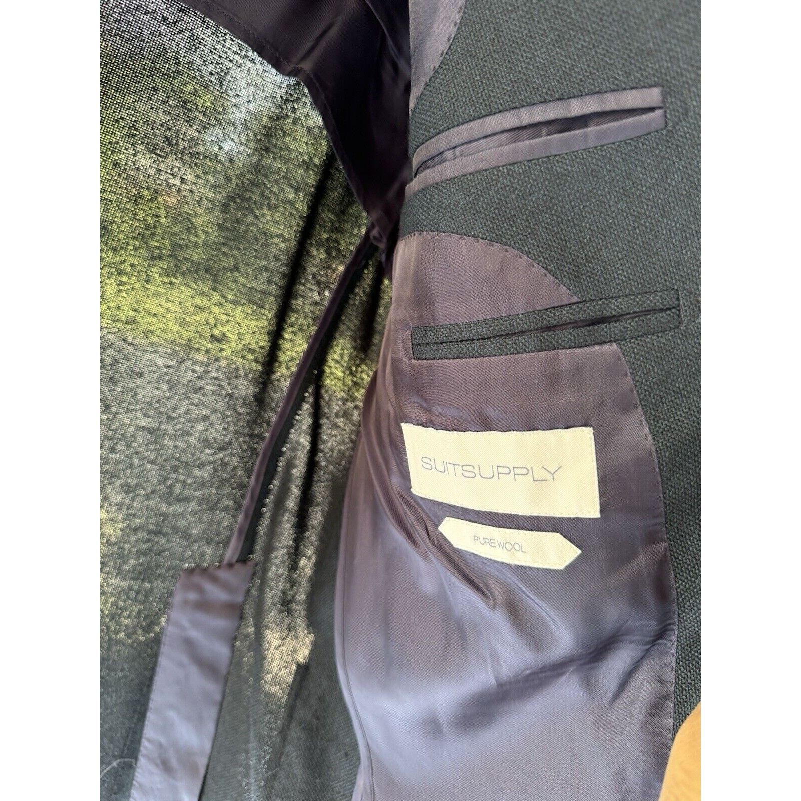 Suitsupply Suitsupply Washington Teal Blue 42L Peak Lapel Angelico Size 42L - 2 Thumbnail